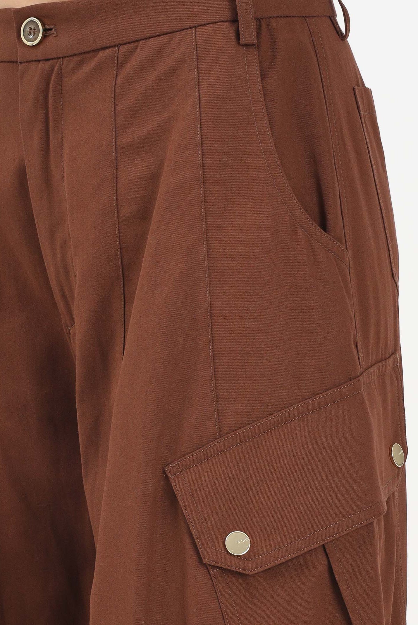 PINKO Pantalone cargo marrone da donna 106278A2ER L78 PINKO