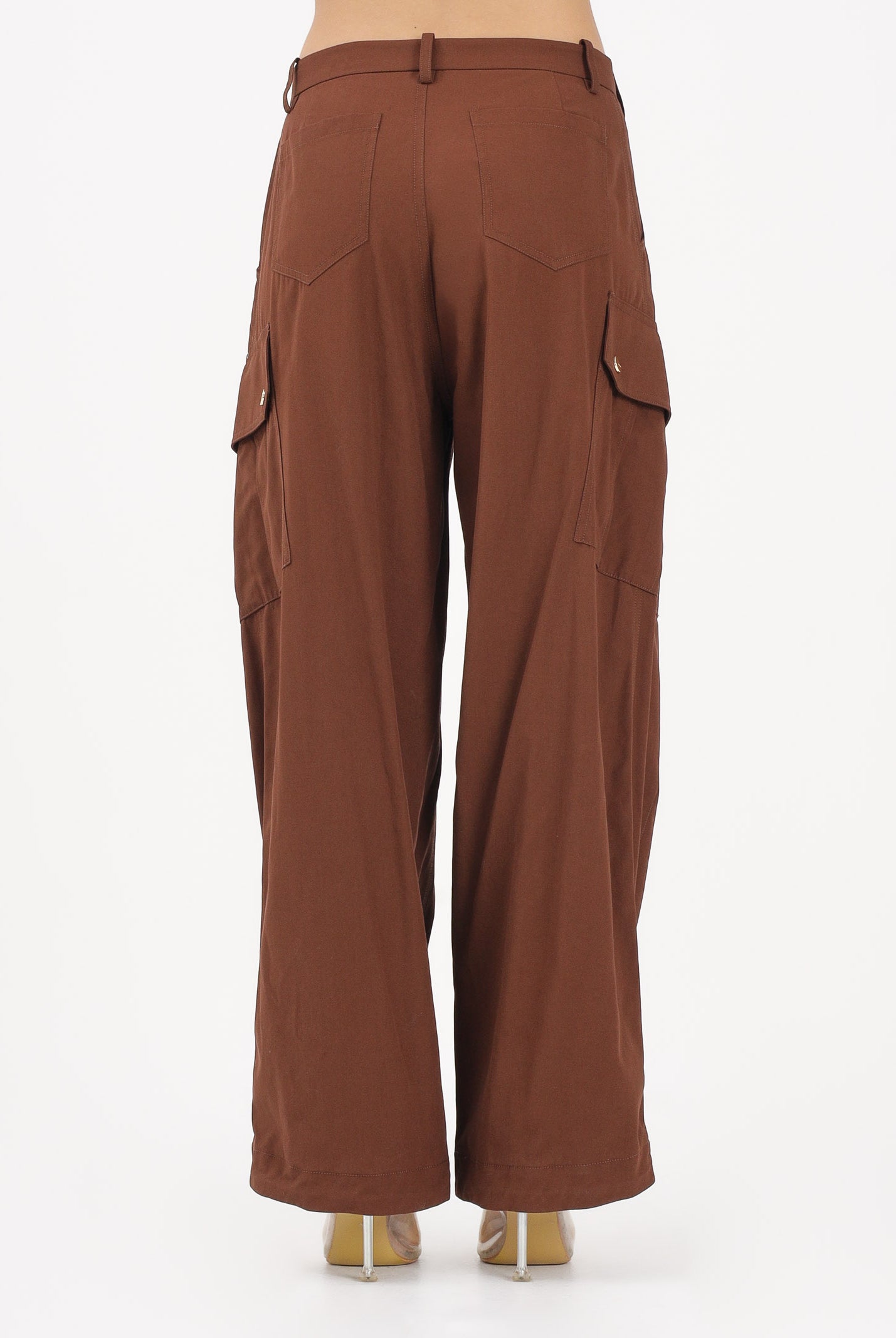 PINKO Pantalone cargo marrone da donna 106278A2ER L78 PINKO