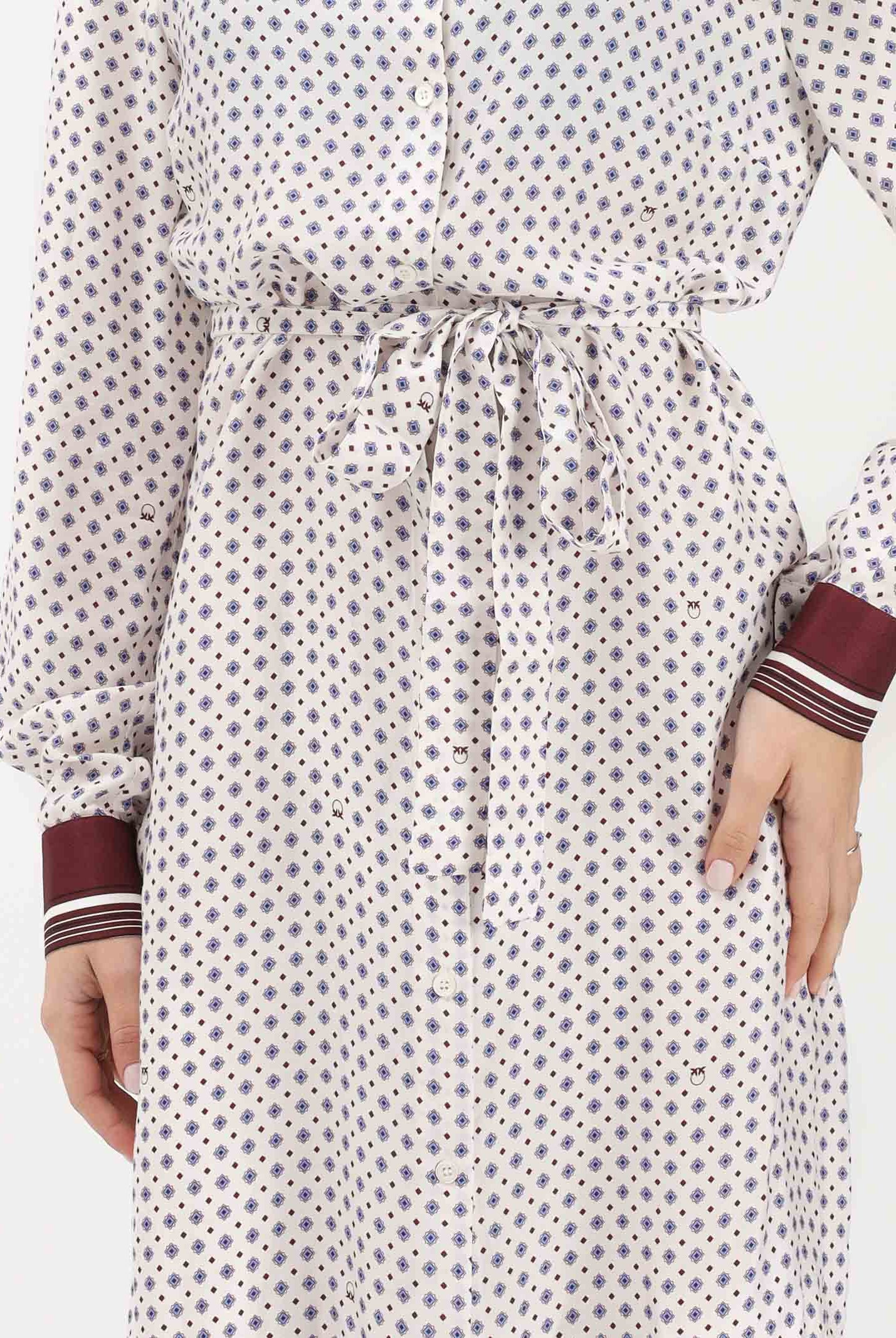 PINKO Abito midi ELICIA bianco da donna 106331A34R BBA PINKO