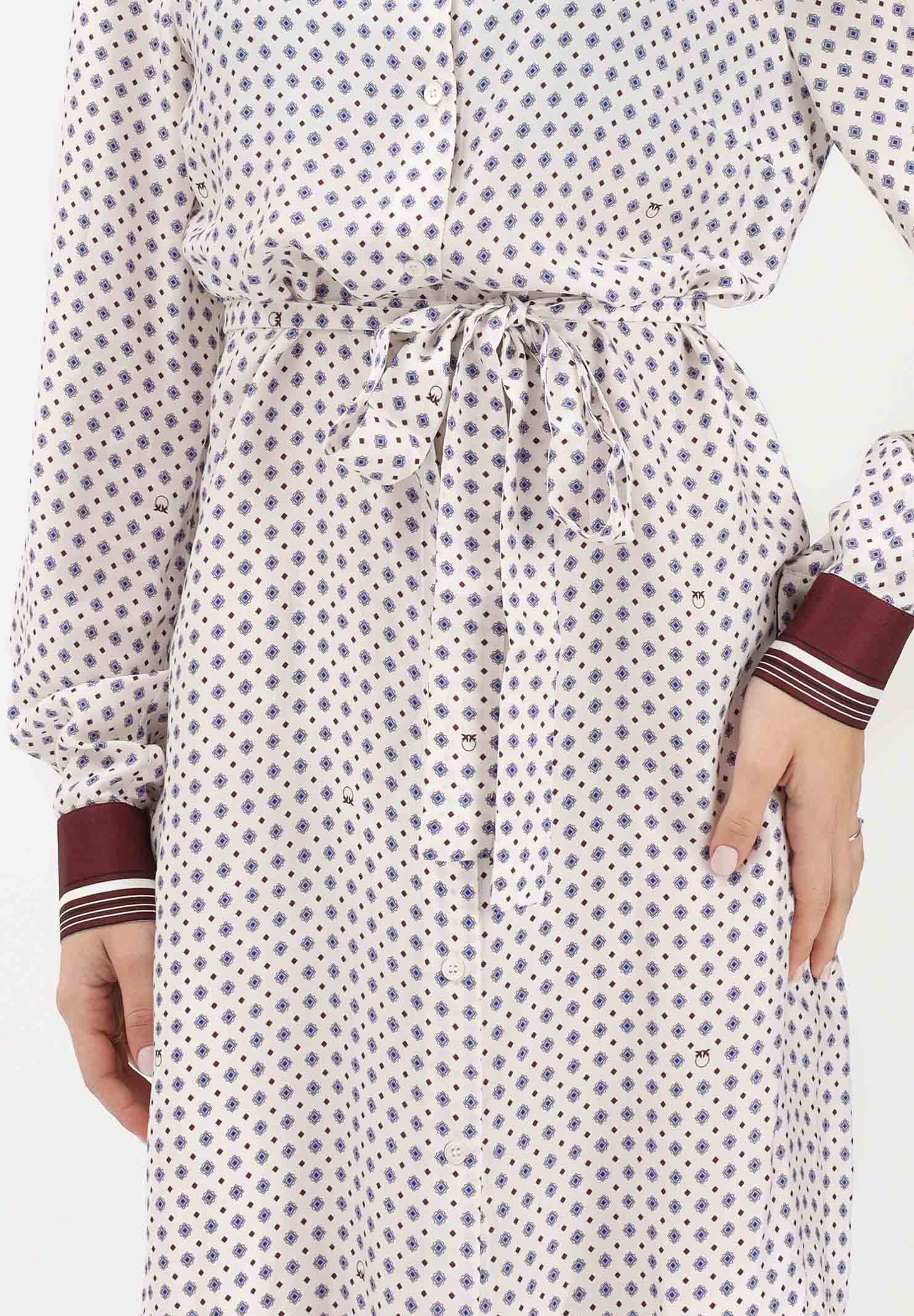 PINKO Abito midi ELICIA bianco da donna 106331A34R BBA PINKO