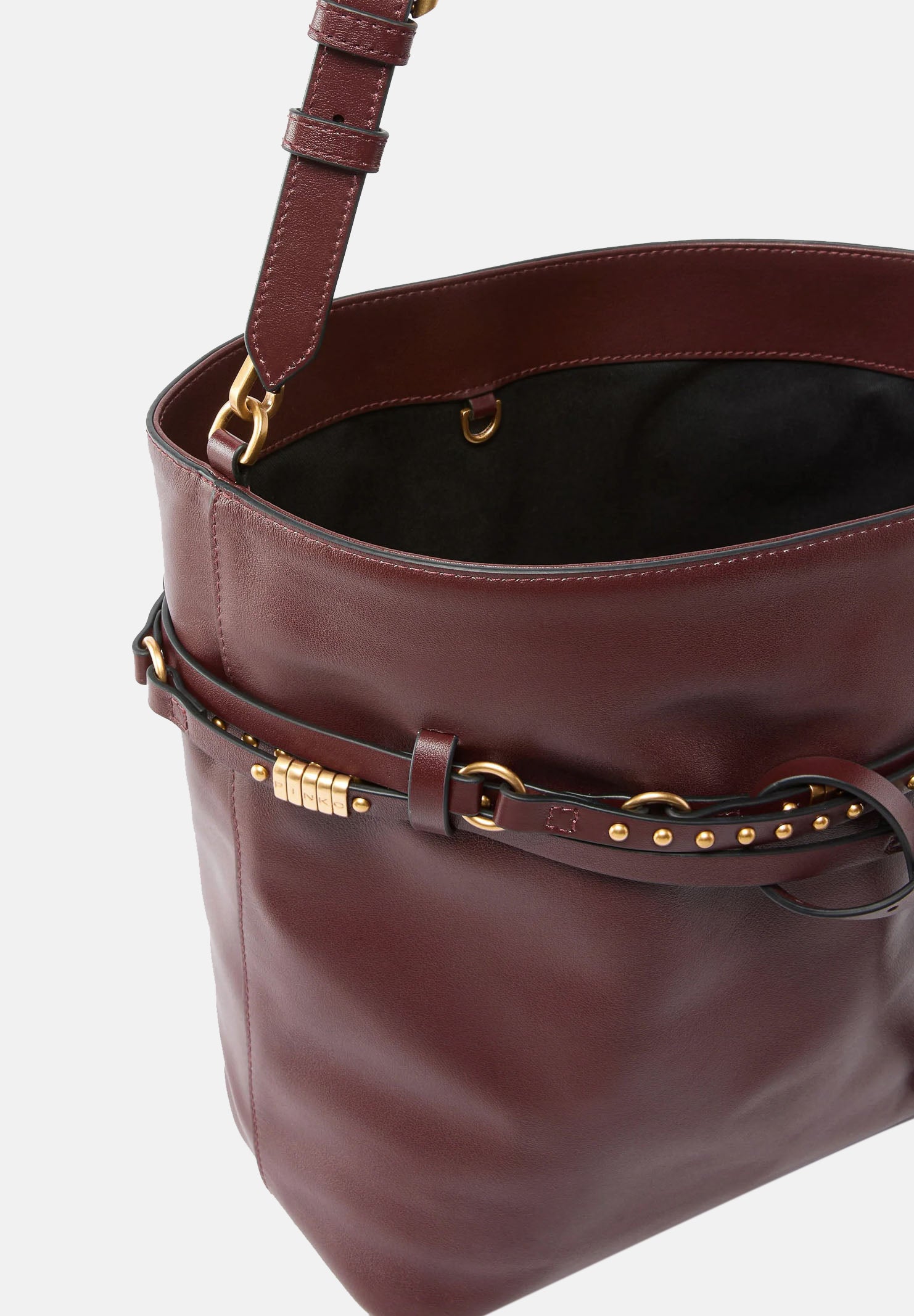PINKO Borsa a spalla Bucket Belt burgundy da donna 106339A0QO R49Q PINKO
