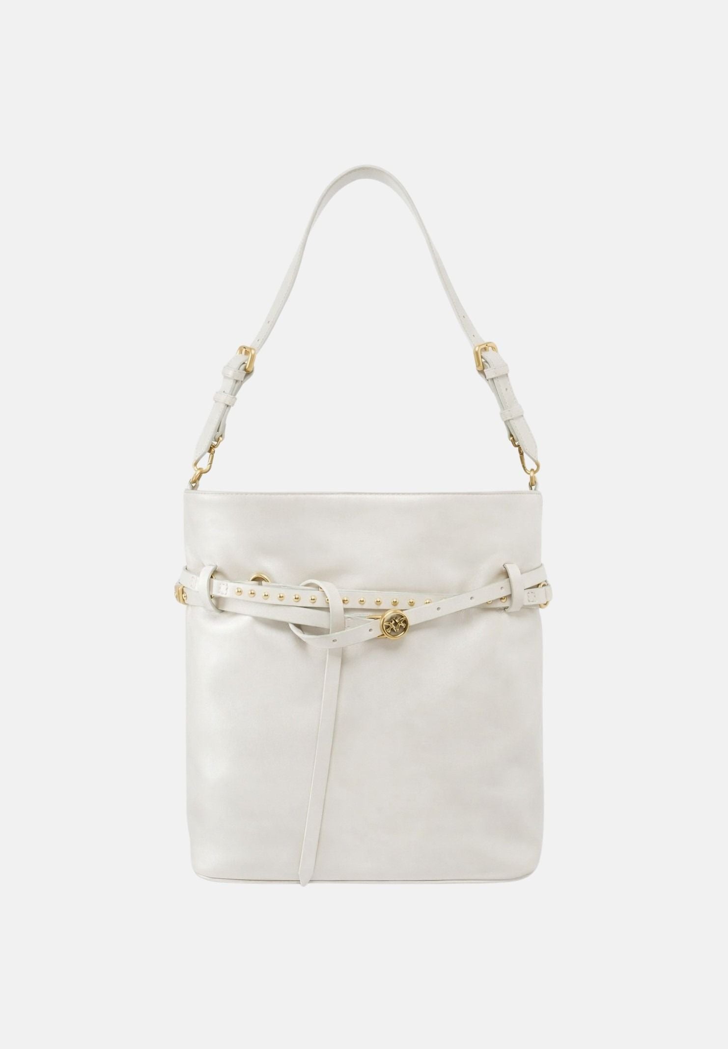 PINKO Borsa a spalla Bucket Belt bianca da donna 106339A0QO Z14Q PINKO