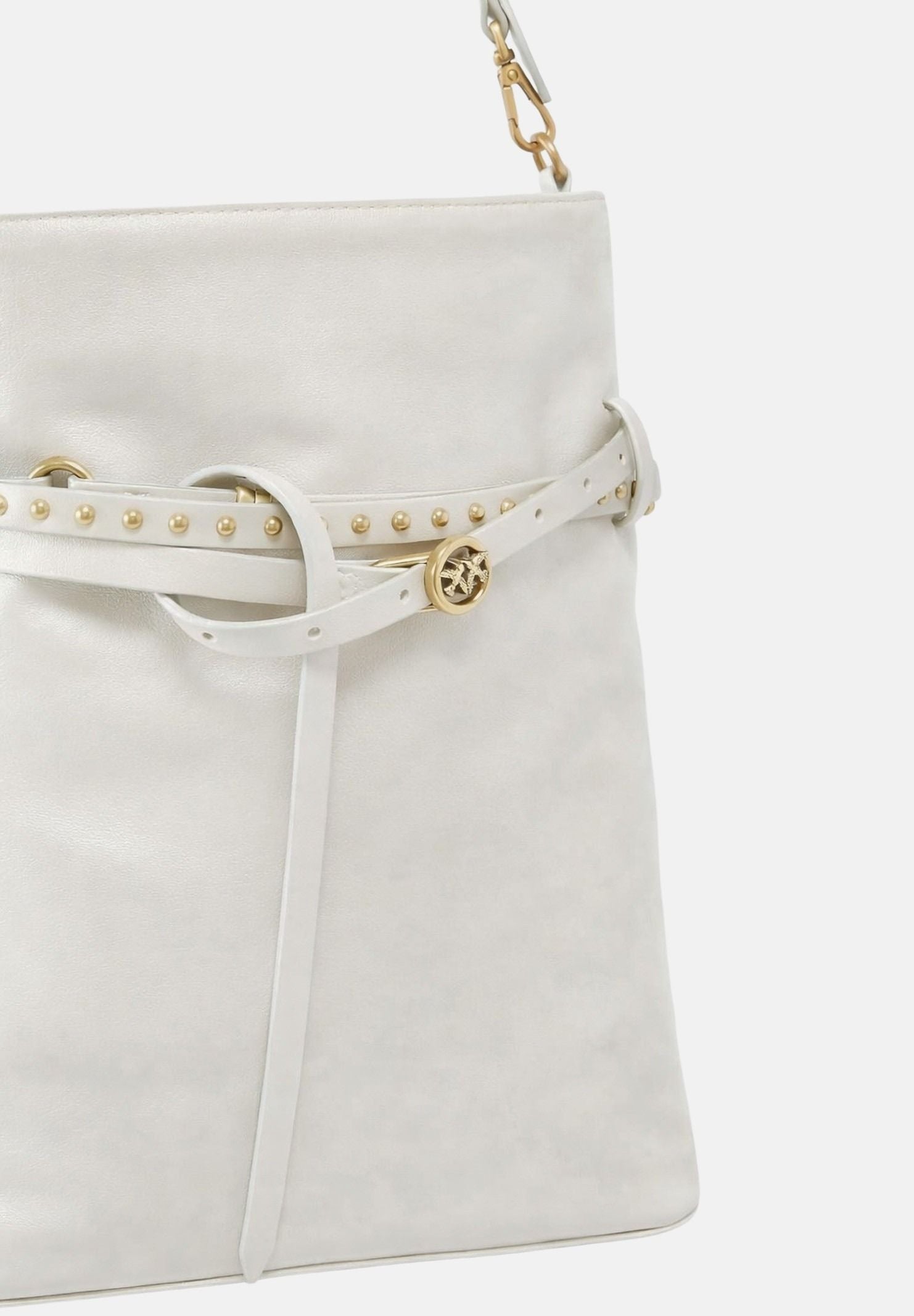 PINKO Borsa a spalla Bucket Belt bianca da donna 106339A0QO Z14Q PINKO