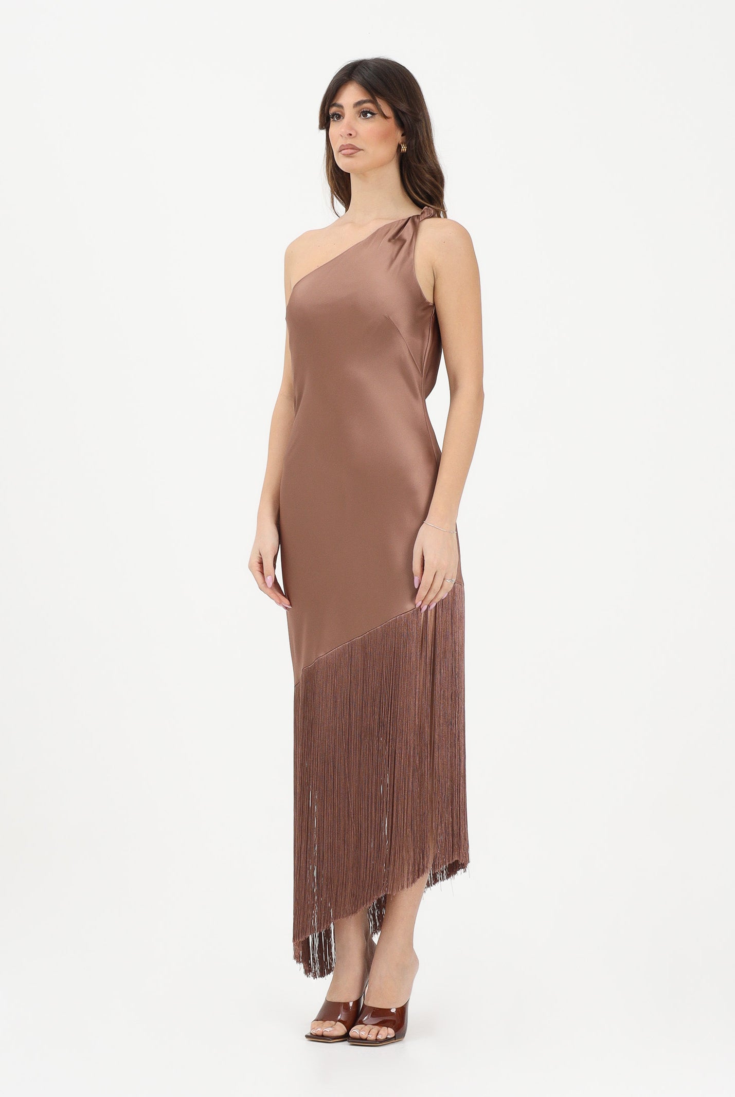 PINKO Abito midi Kiwi marrone da donna 106352A33D L50 PINKO