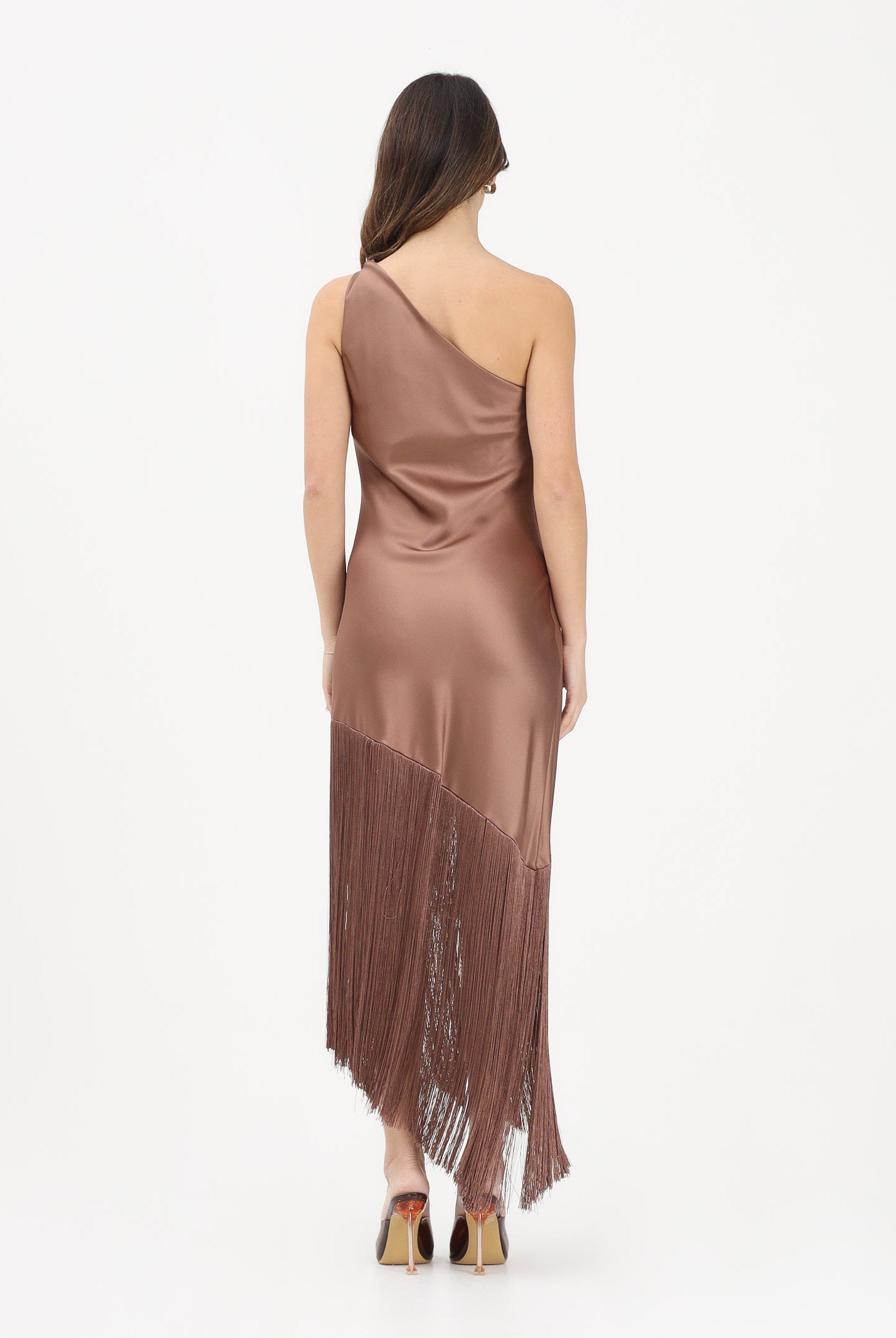 PINKO Abito midi Kiwi marrone da donna 106352A33D L50 PINKO
