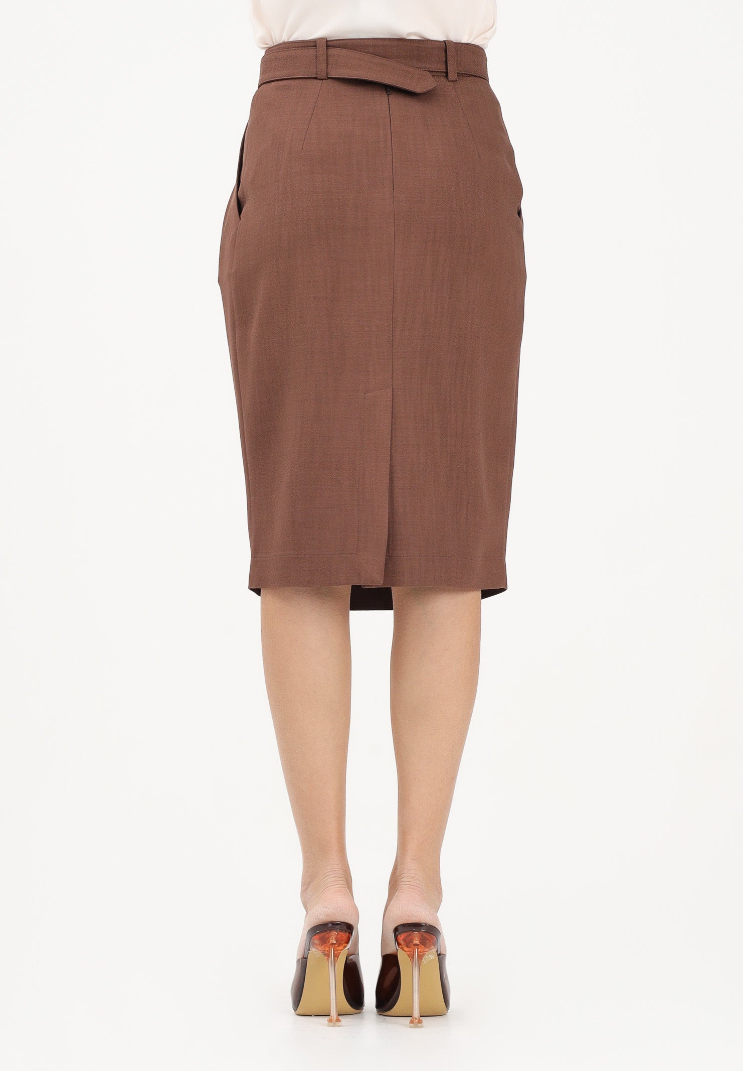 PINKO Gonna midi EDWENA marrone da donna 106449A2W6 L78 PINKO