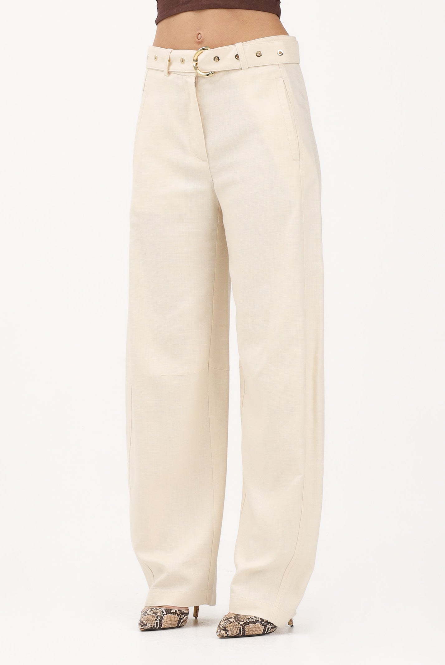 PINKO Pantalone elegante panna da donna 106492A2W6 C00 PINKO