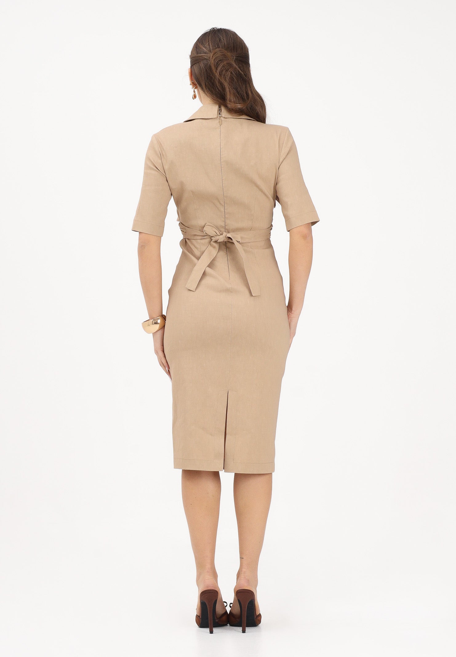 PINKO Abito midi beige da donna 106499A34I D41 PINKO