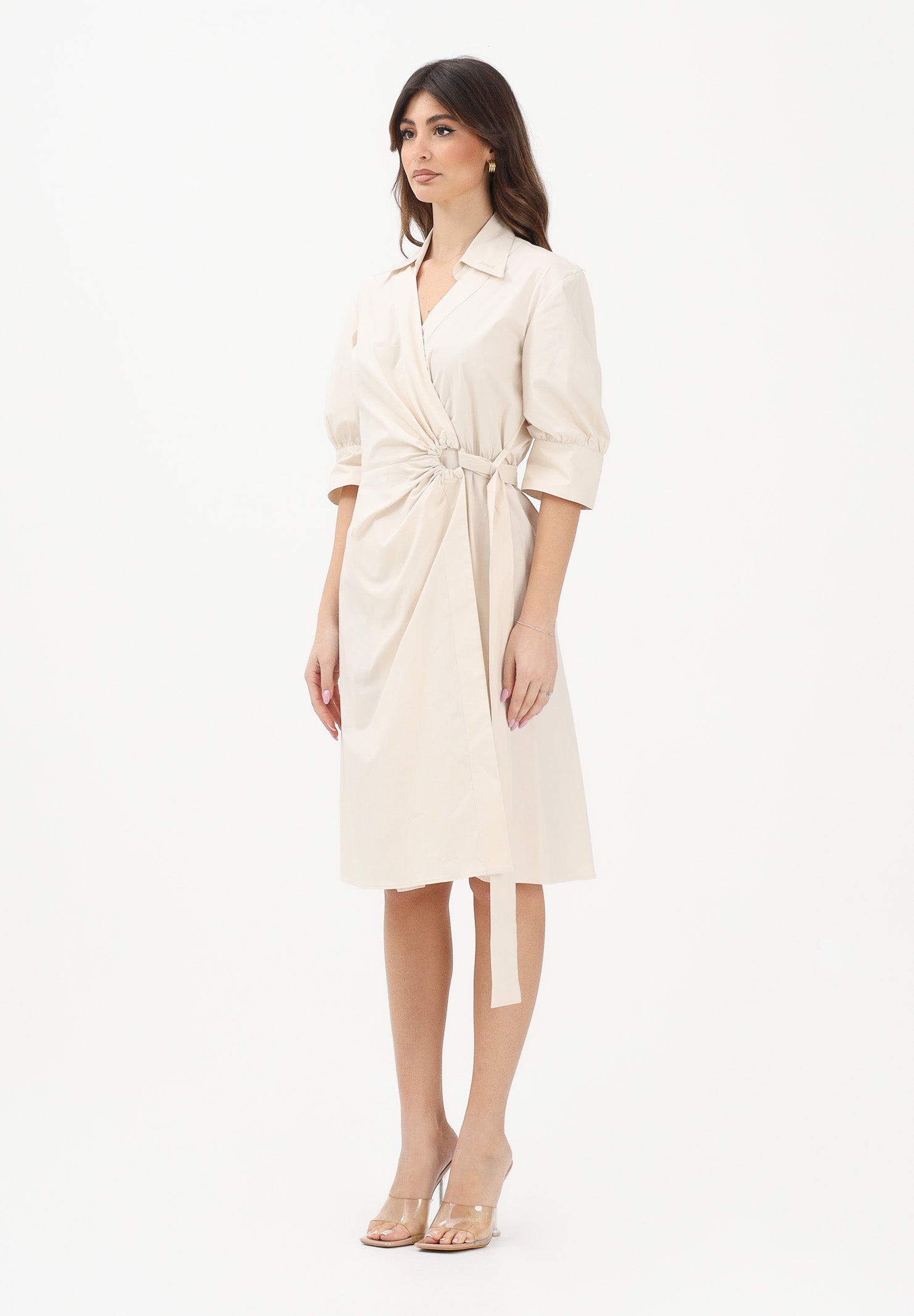 PINKO Abito midi ALINE beige da donna 106602A35Q C03 PINKO