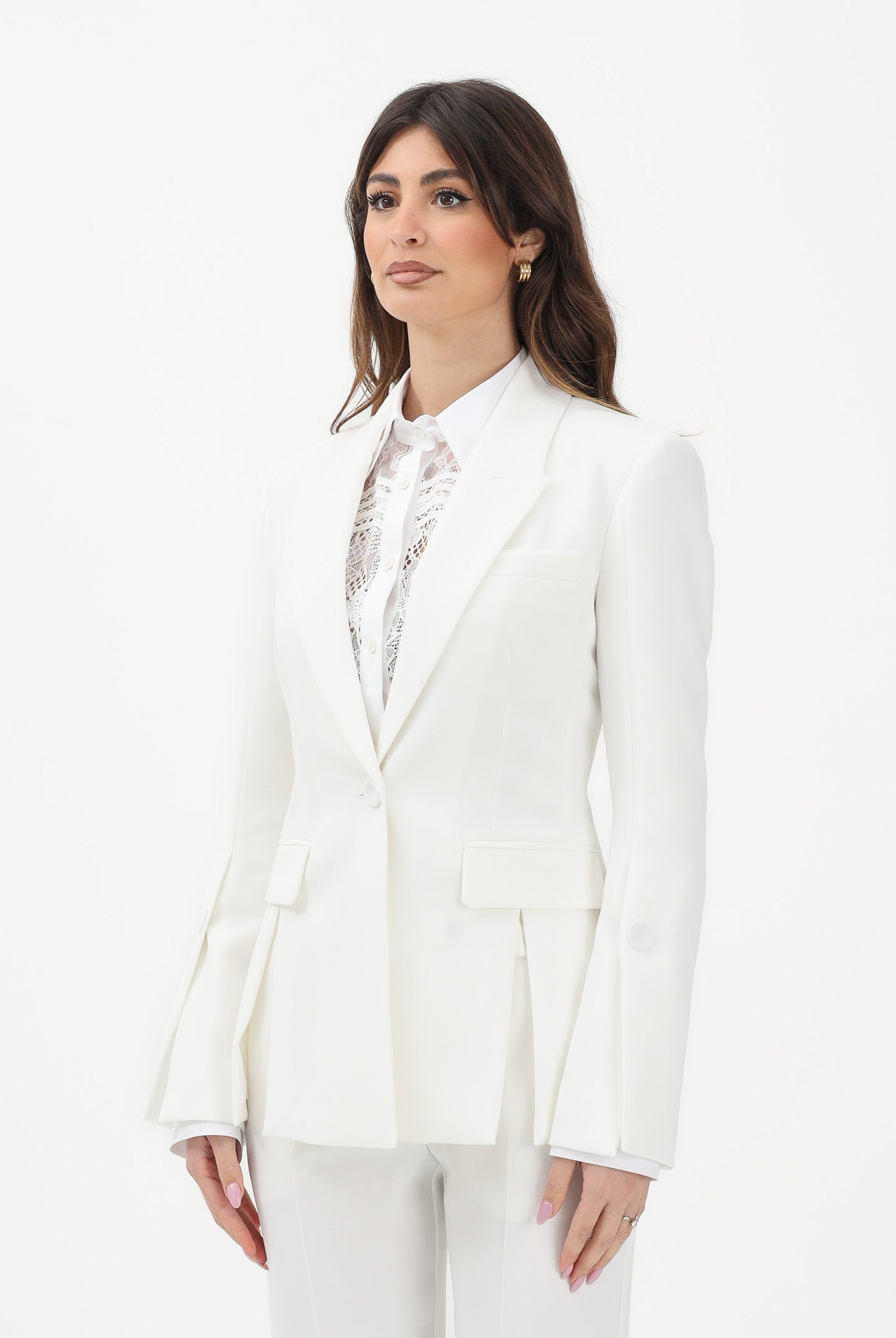 PINKO Giacca monopetto CARCIOFO bianca da donna 106615A32Z Z07 PINKO