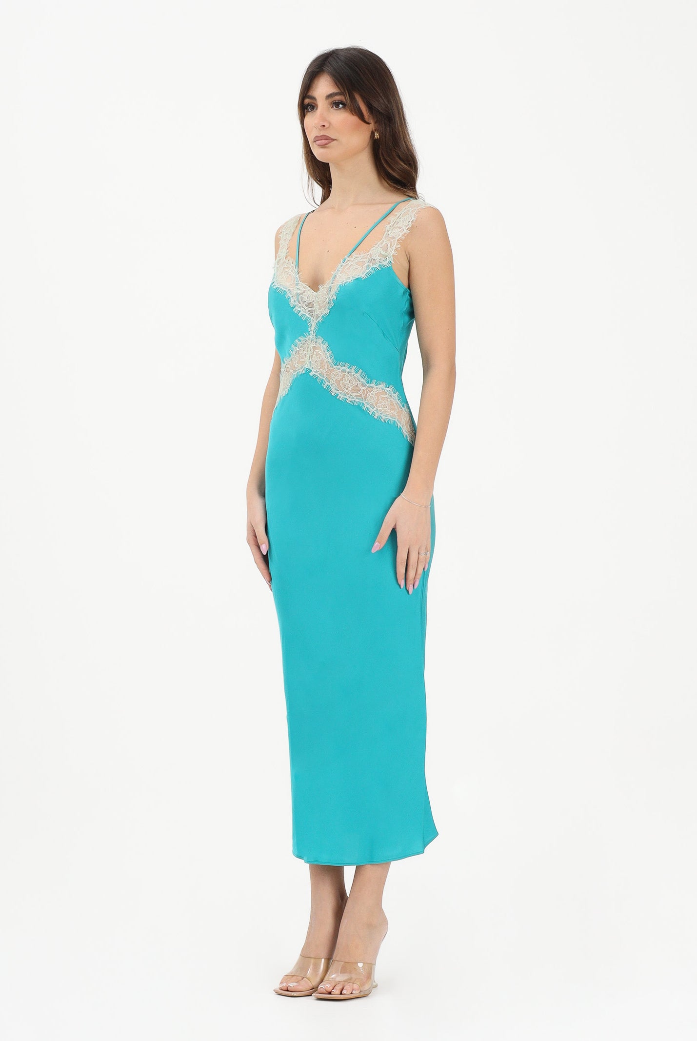 PINKO Abito midi ANISE turchese da donna 106624A385 V77 PINKO