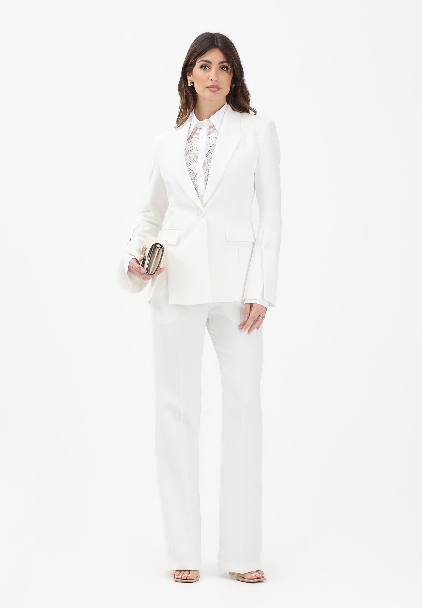 PINKO Pantalone elegante EUCALIPTO bianco da donna 106632A32Z Z07 PINKO