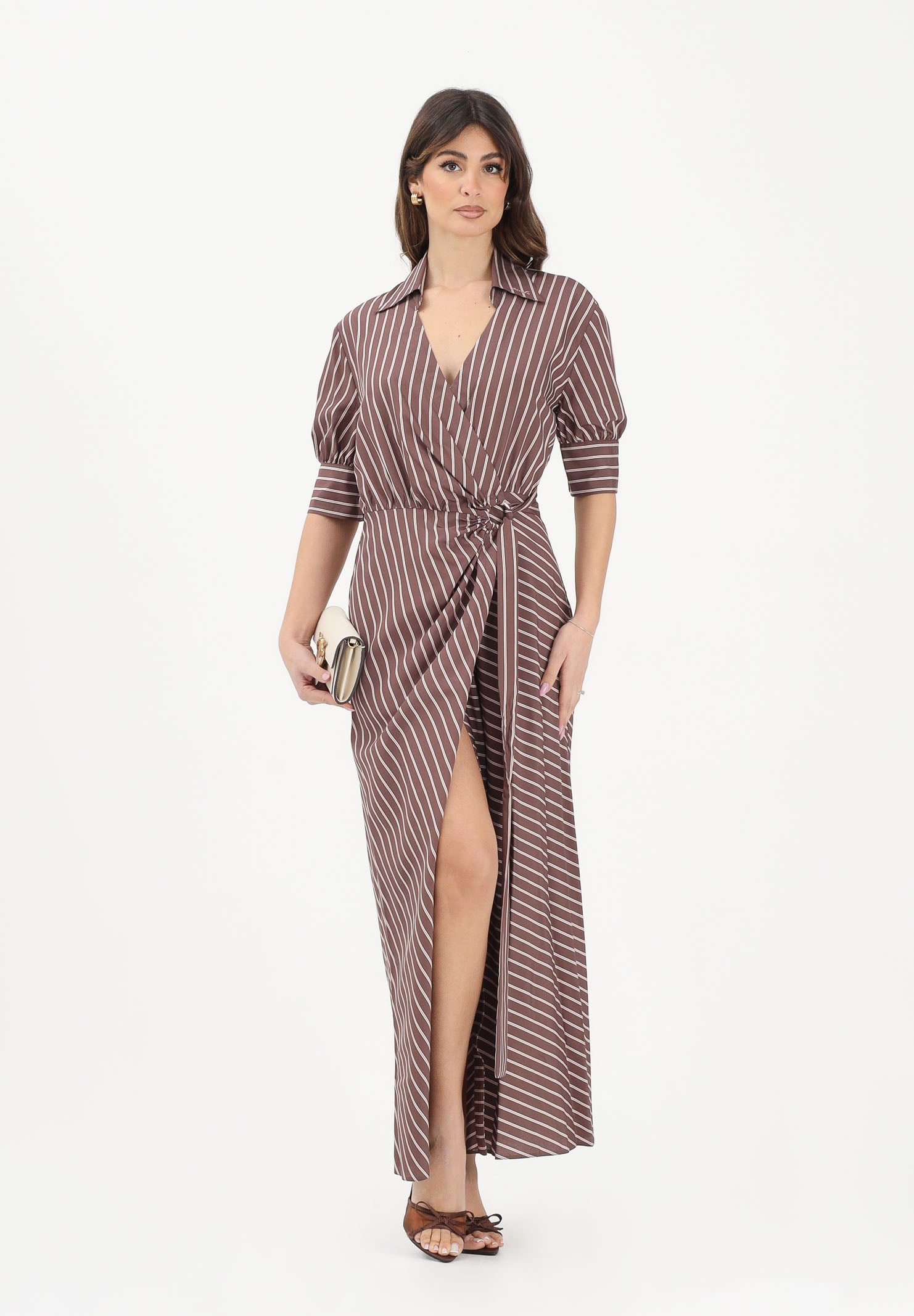 PINKO Abito lungo ALEXANDRA marrone da donna 106669A33Q LN1 PINKO