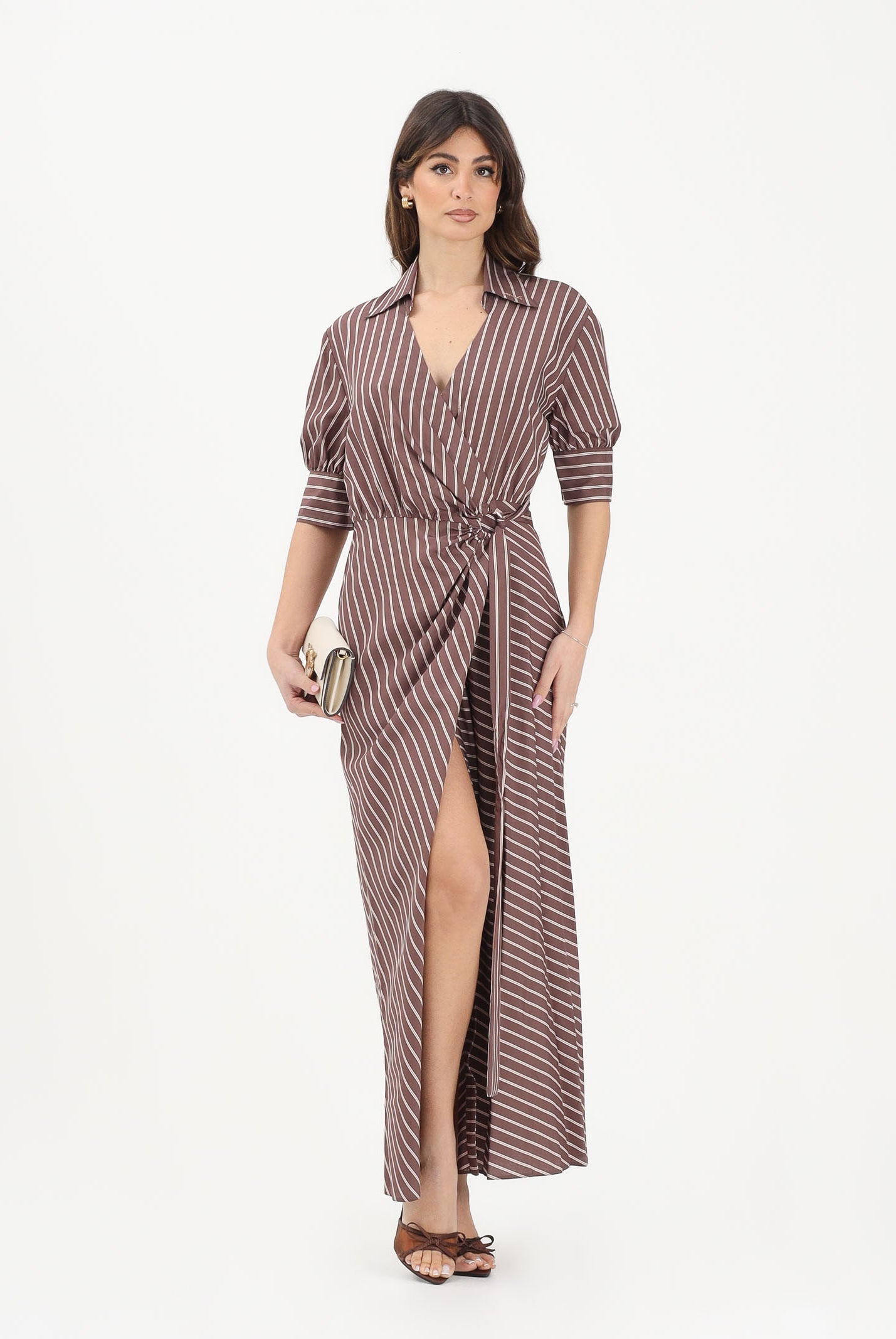 PINKO Abito lungo ALEXANDRA marrone da donna 106669A33Q LN1 PINKO