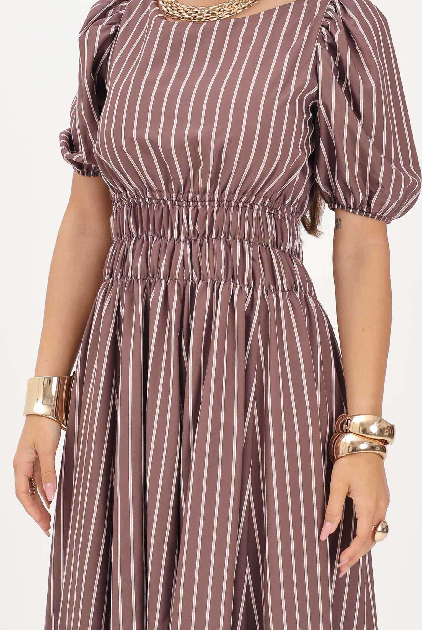 PINKO abito ETHEL in Multicolore Marrone-Rosa colore basico marrone da donna 106670A33Q LN1 PINKO