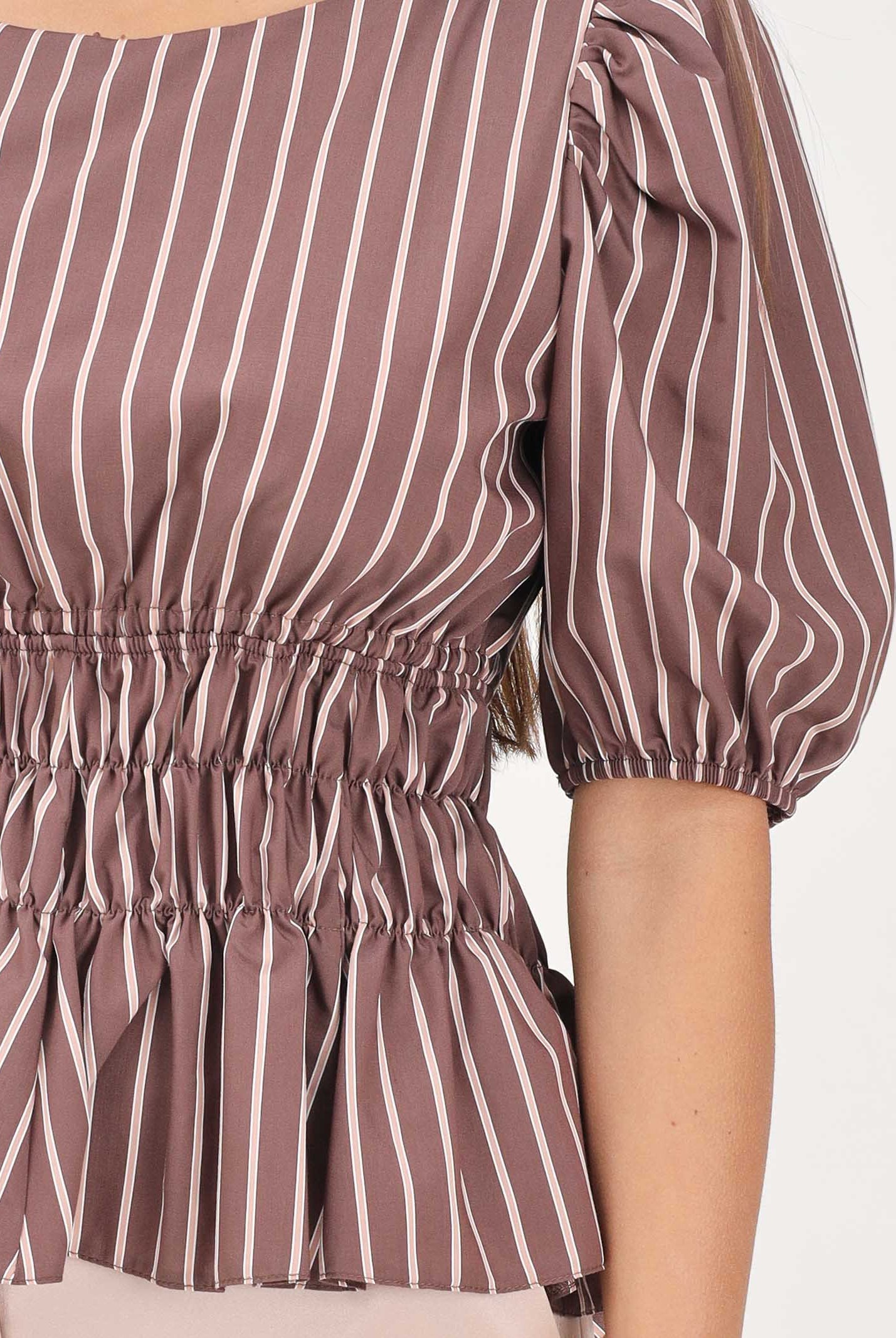 PINKO Top camicia Janette in multicolore marrone-rosa, colore marrone da donna 106674A33QLN1 LN1 PINKO