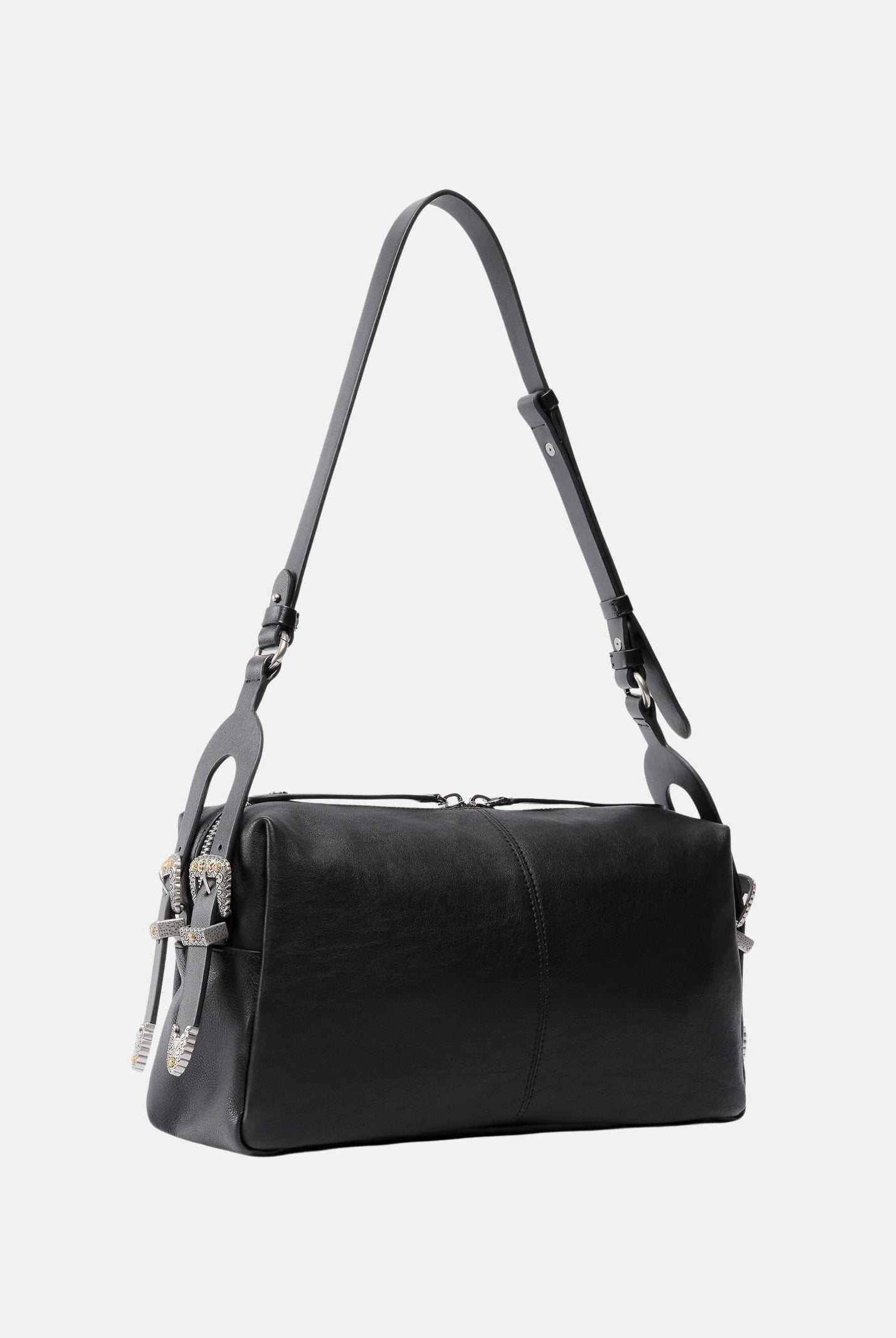 PINKO Borsa a spalla Keeper Bag in pelle nera da donna 106676A2JG Z99O PINKO