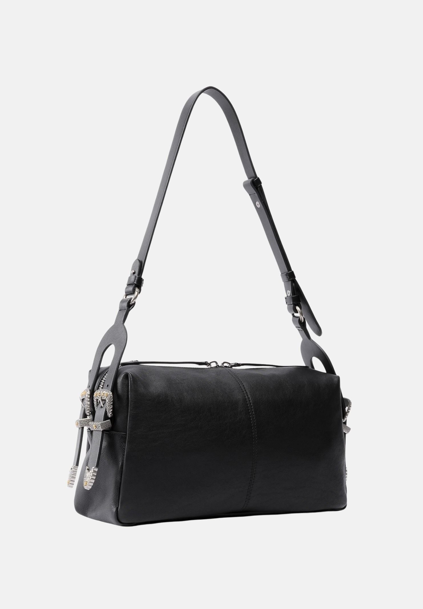 PINKO Borsa a spalla Keeper Bag in pelle nera da donna 106676A2JG Z99O PINKO