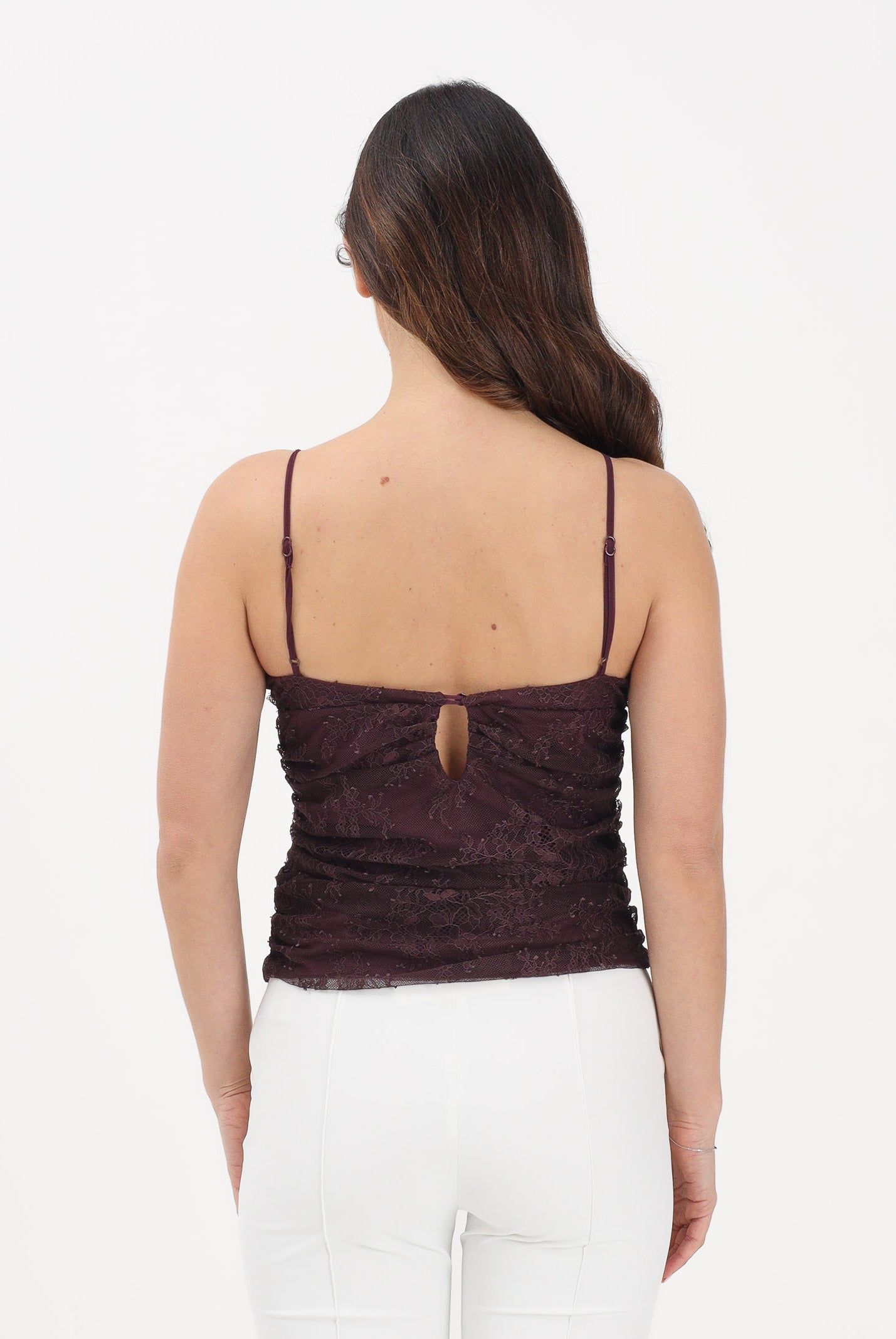 PINKO Top elegante Fragola bordeaux da donna 106726A378 R57 PINKO