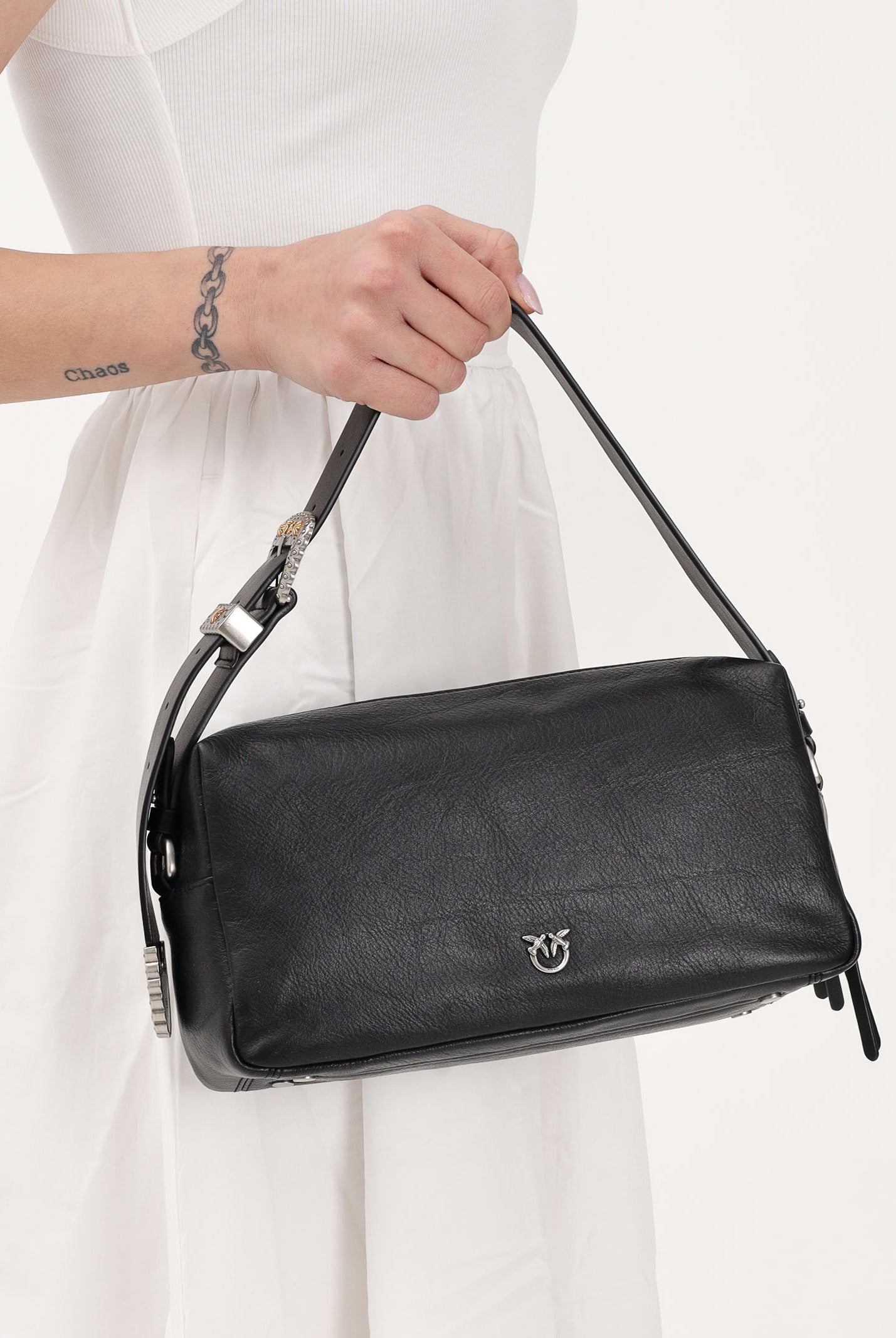 PINKO Borsa a spalla Trittico nera da donna 106761A2JG Z99O PINKO