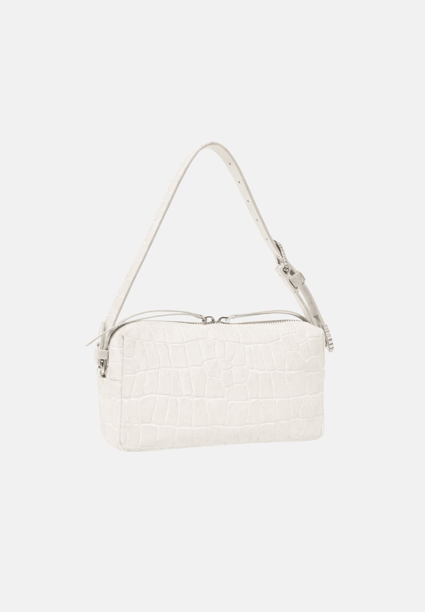PINKO Borsa a spalla bianca da donna in pelle stampa coccodrillo 106761A2YW Z15O PINKO
