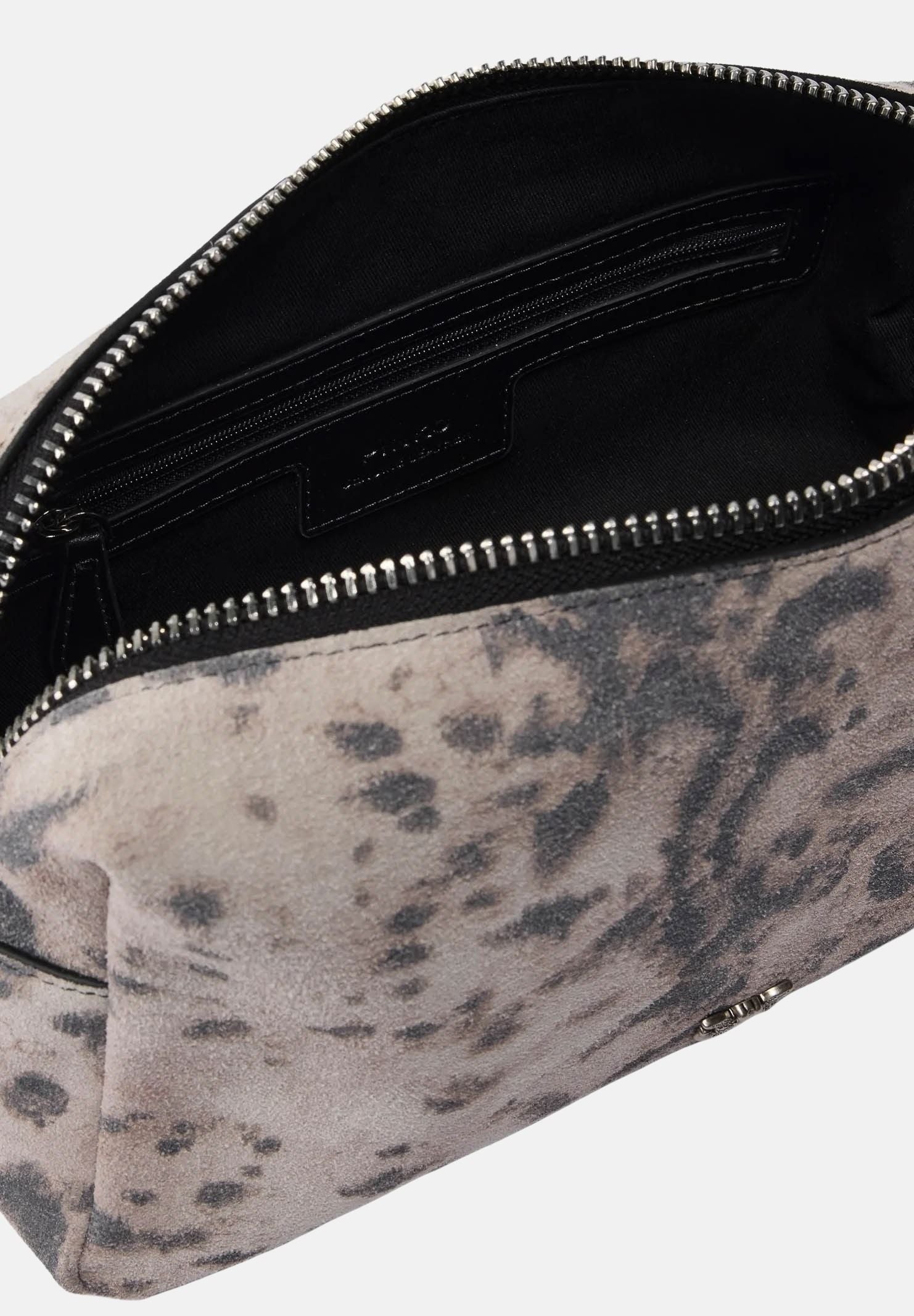 PINKO Borsa a spalla Tricotte grigia da donna con stampa animalier effetto pitone 106761A39V H8RO PINKO