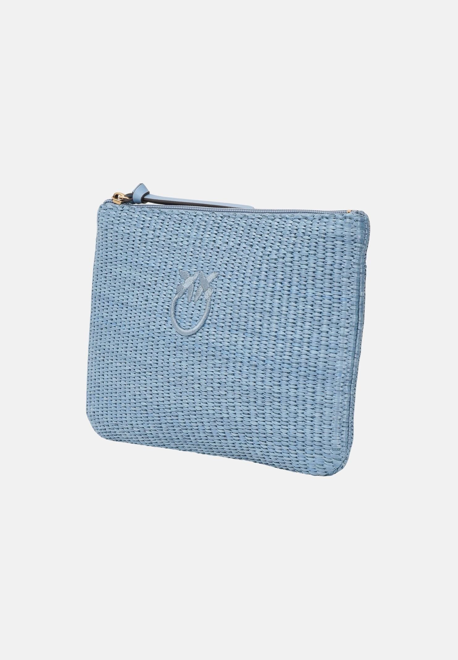 PINKO Pochette in rafia azzurra da donna 106763A39Y E5YQ PINKO