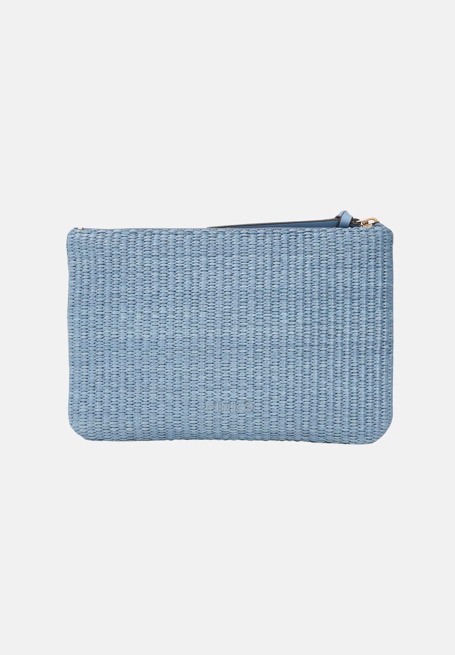 PINKO Pochette in rafia azzurra da donna 106763A39Y E5YQ PINKO