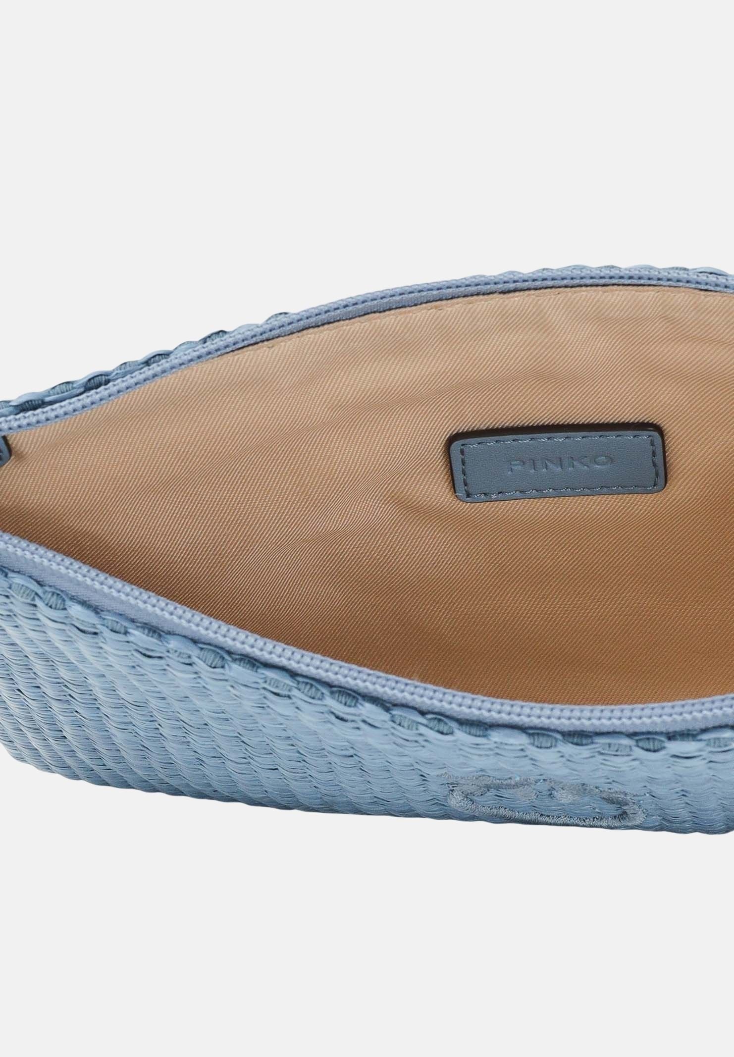 PINKO Pochette in rafia azzurra da donna 106763A39Y E5YQ PINKO