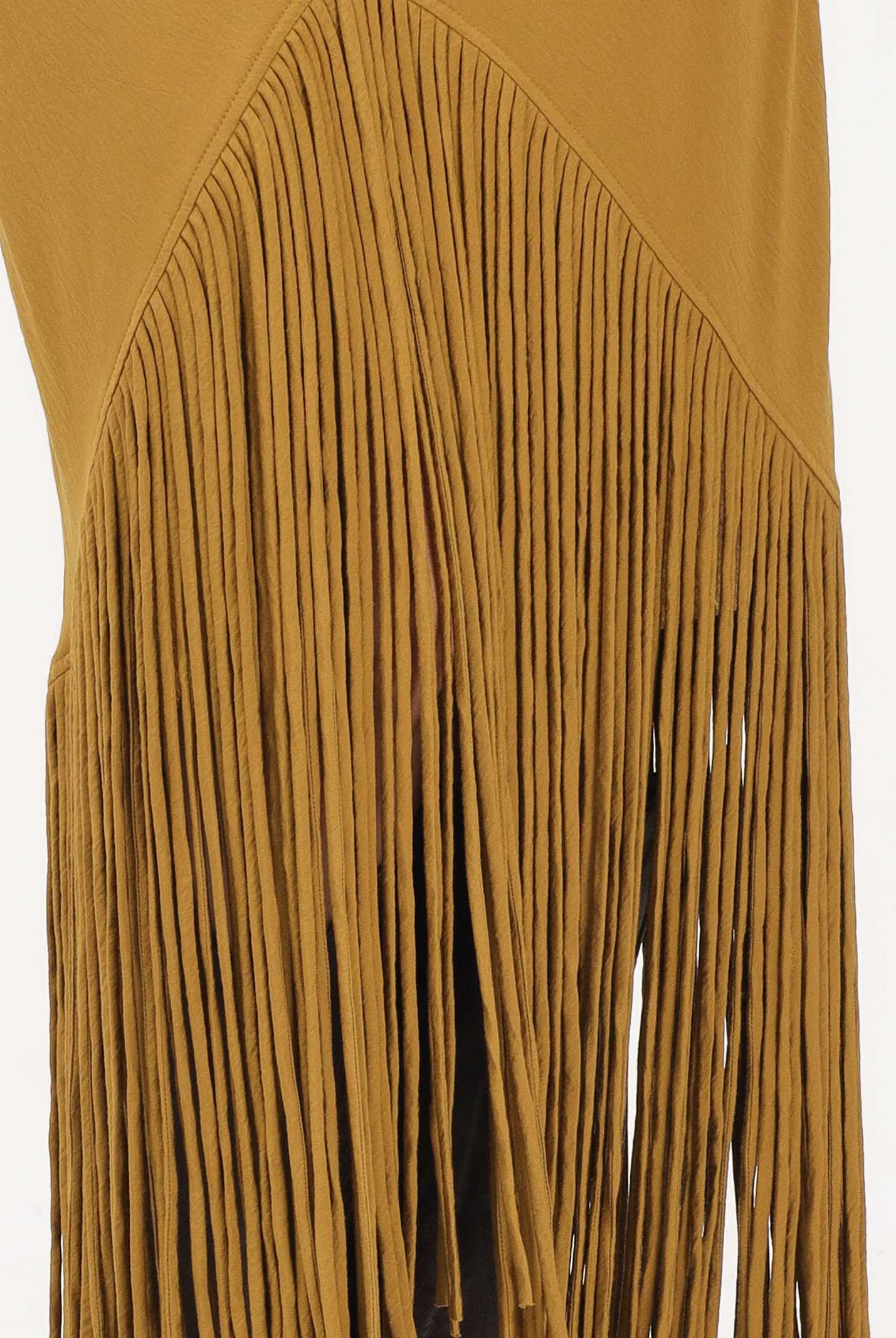 PINKO Abito lungo kiwi da donna con frange 106825A3AY L25 PINKO