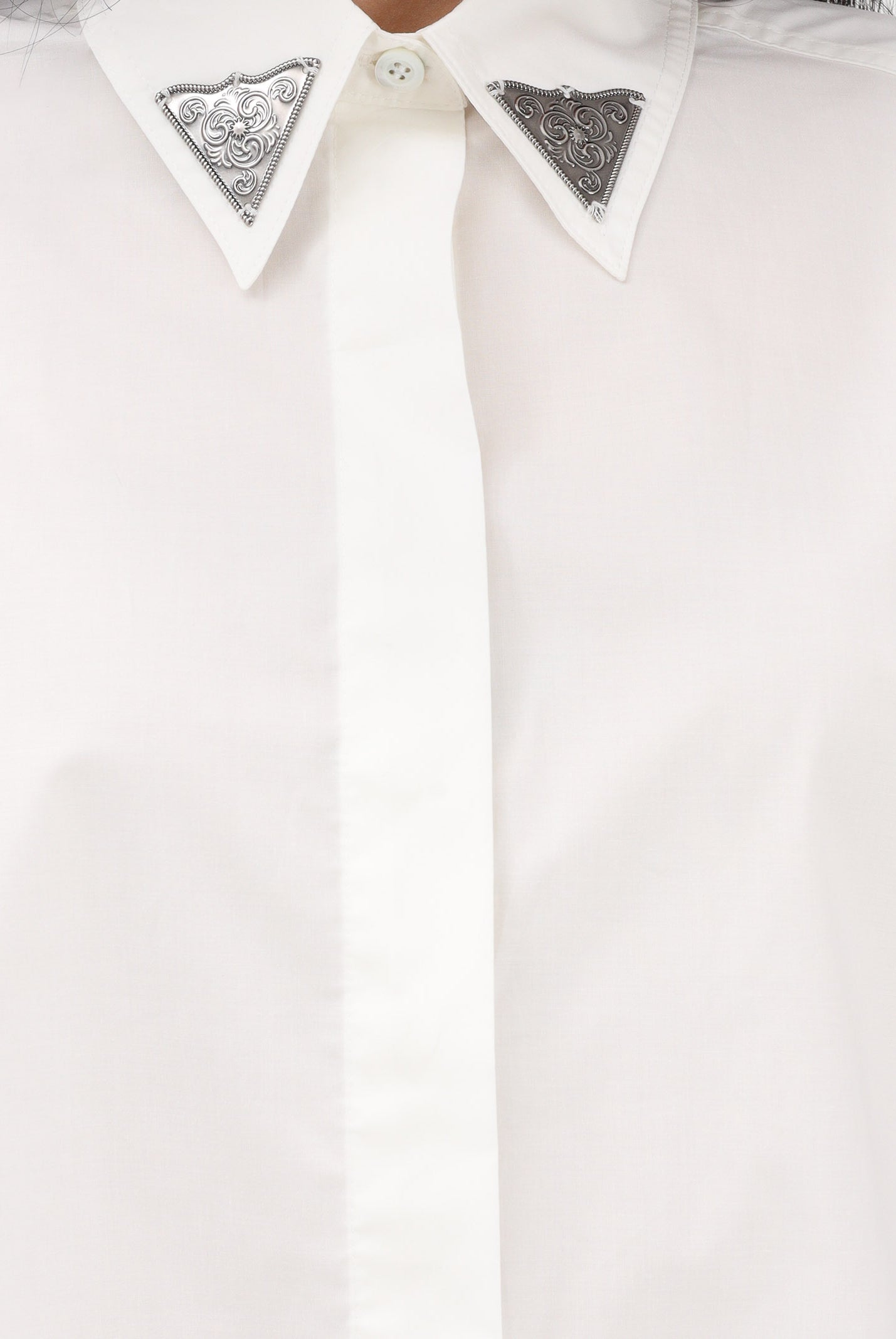 PINKO Camicia a manica corta bianca da donna con dettaglio gioiello 106826A2LD Z05 PINKO