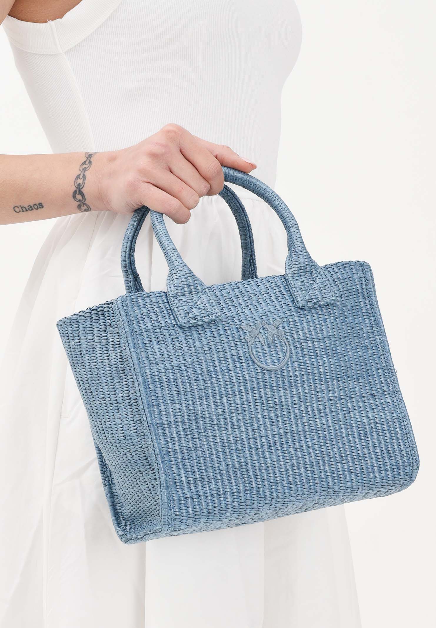 PINKO Borsa a mano Beach azzurra da donna 106832A39Y E5Y PINKO