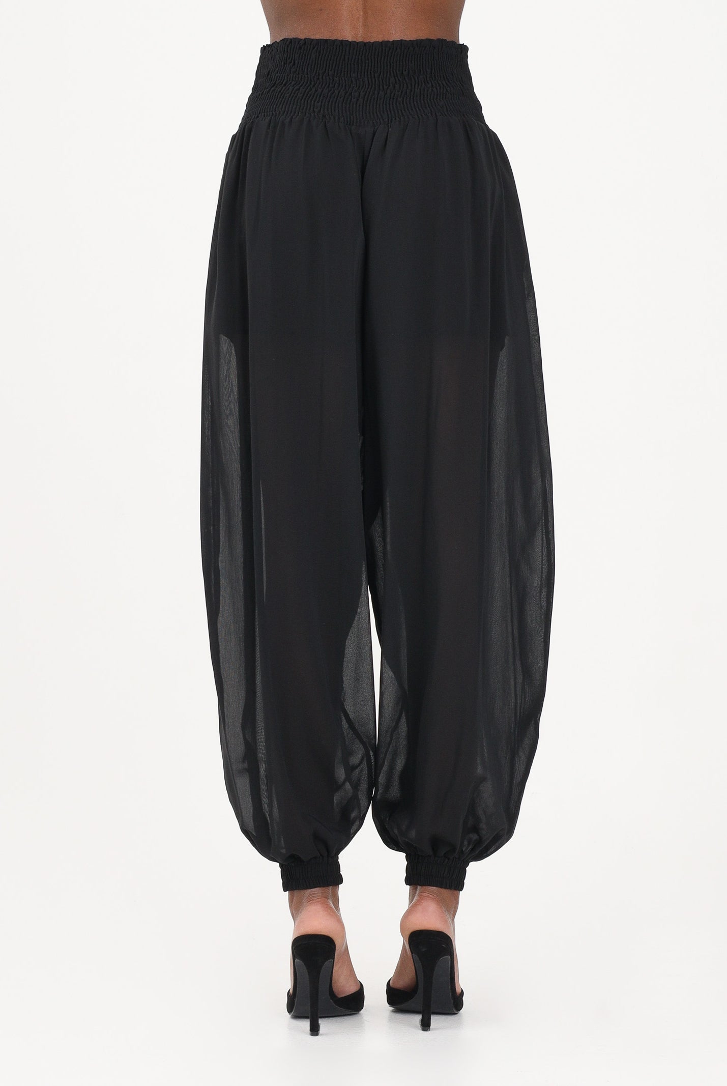 PINKO Pantalone nero da donna ampio e fluido 106845A3B2 Z99 PINKO