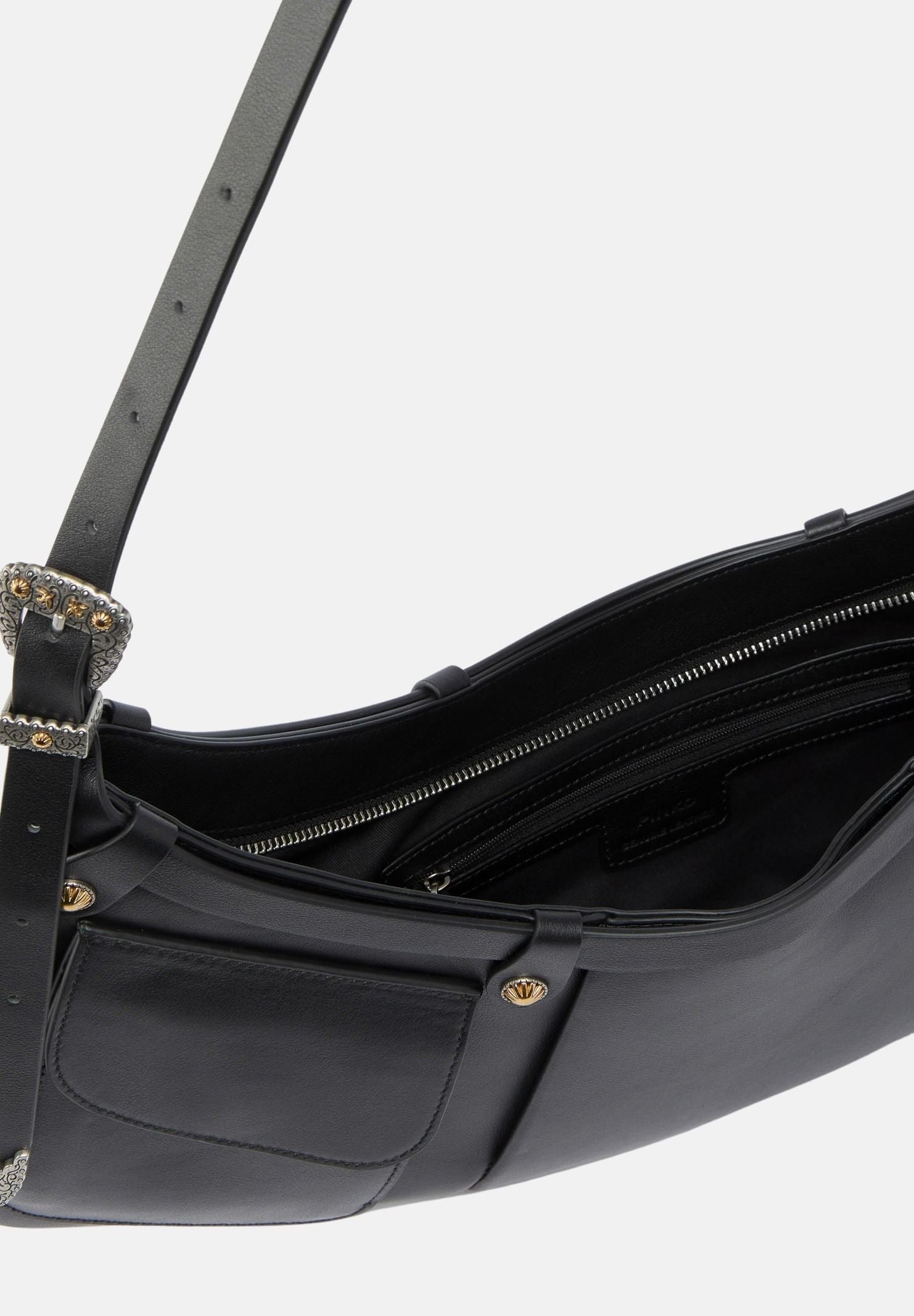 PINKO Borsa a spalla grande Pocket Body Bag nera da donna 106865A270 Z99O PINKO