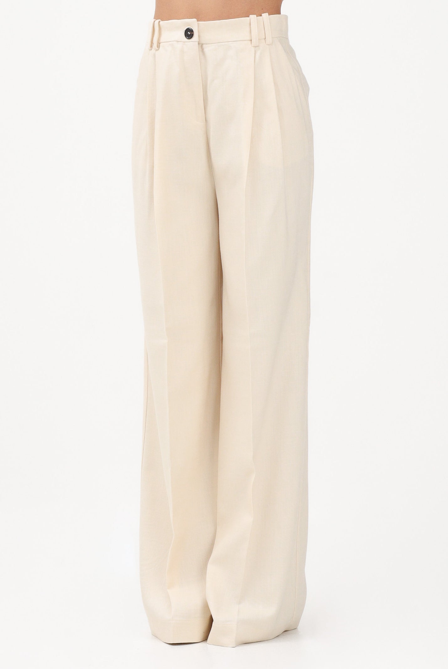 PINKO Pantalone elegante panna da donna con piega stirata 106918A2W6 C00 PINKO