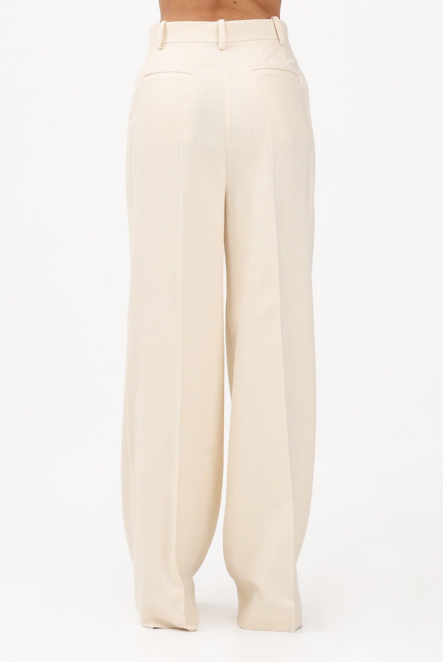 PINKO Pantalone elegante panna da donna con piega stirata 106918A2W6 C00 PINKO