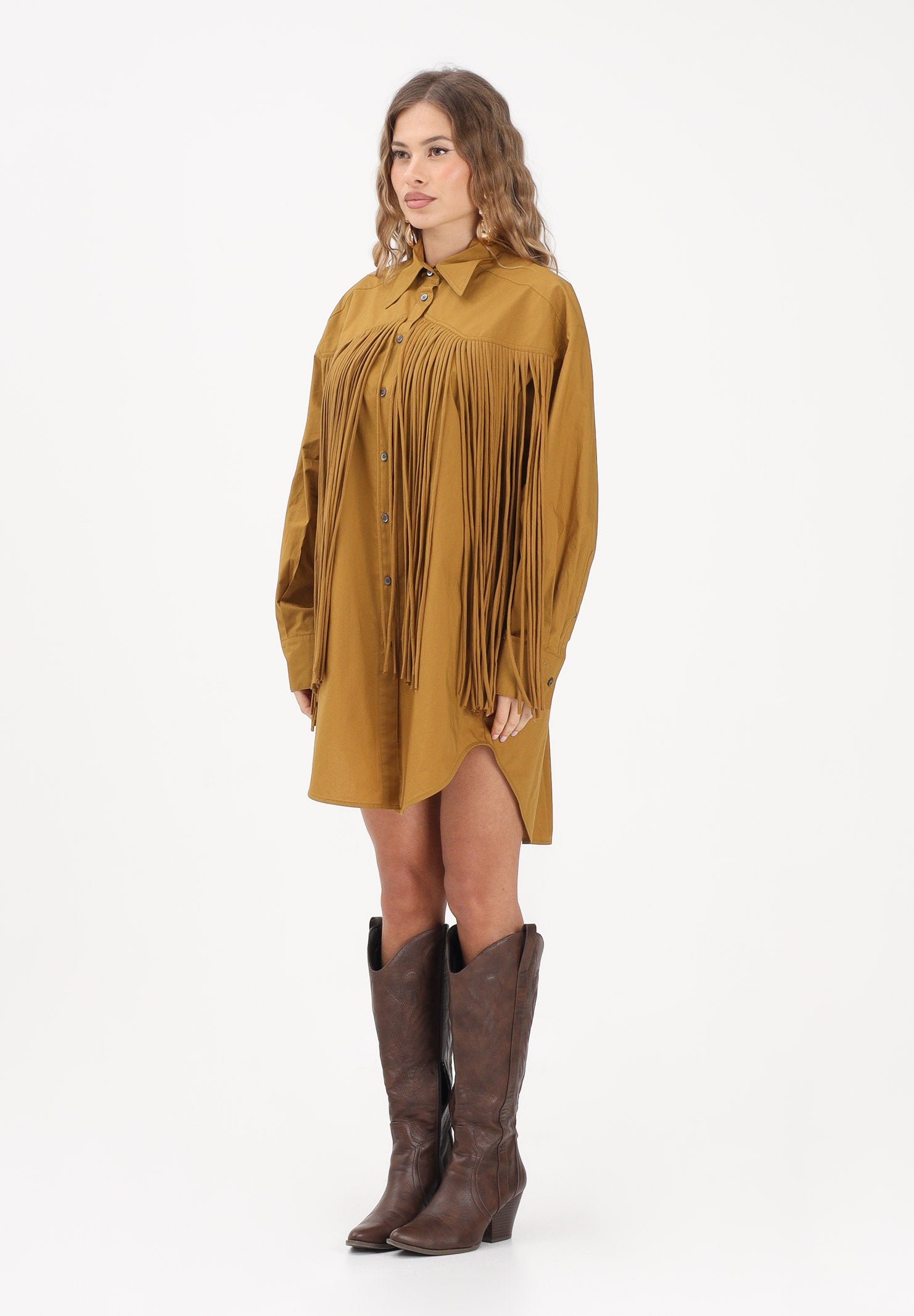 PINKO Abito corto kiwi da donna con frange 106971A2LD L25 PINKO