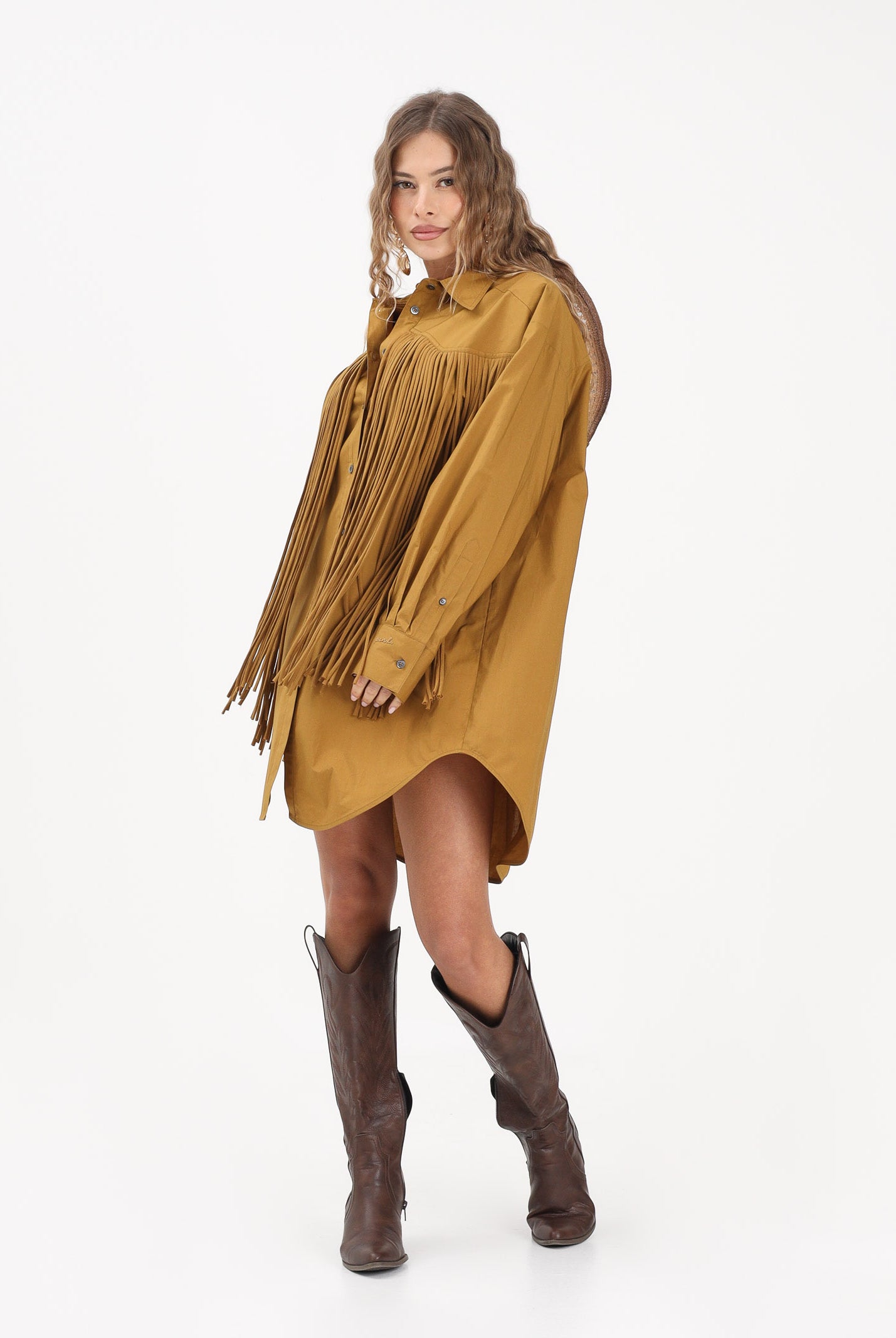 PINKO Abito corto kiwi da donna con frange 106971A2LD L25 PINKO