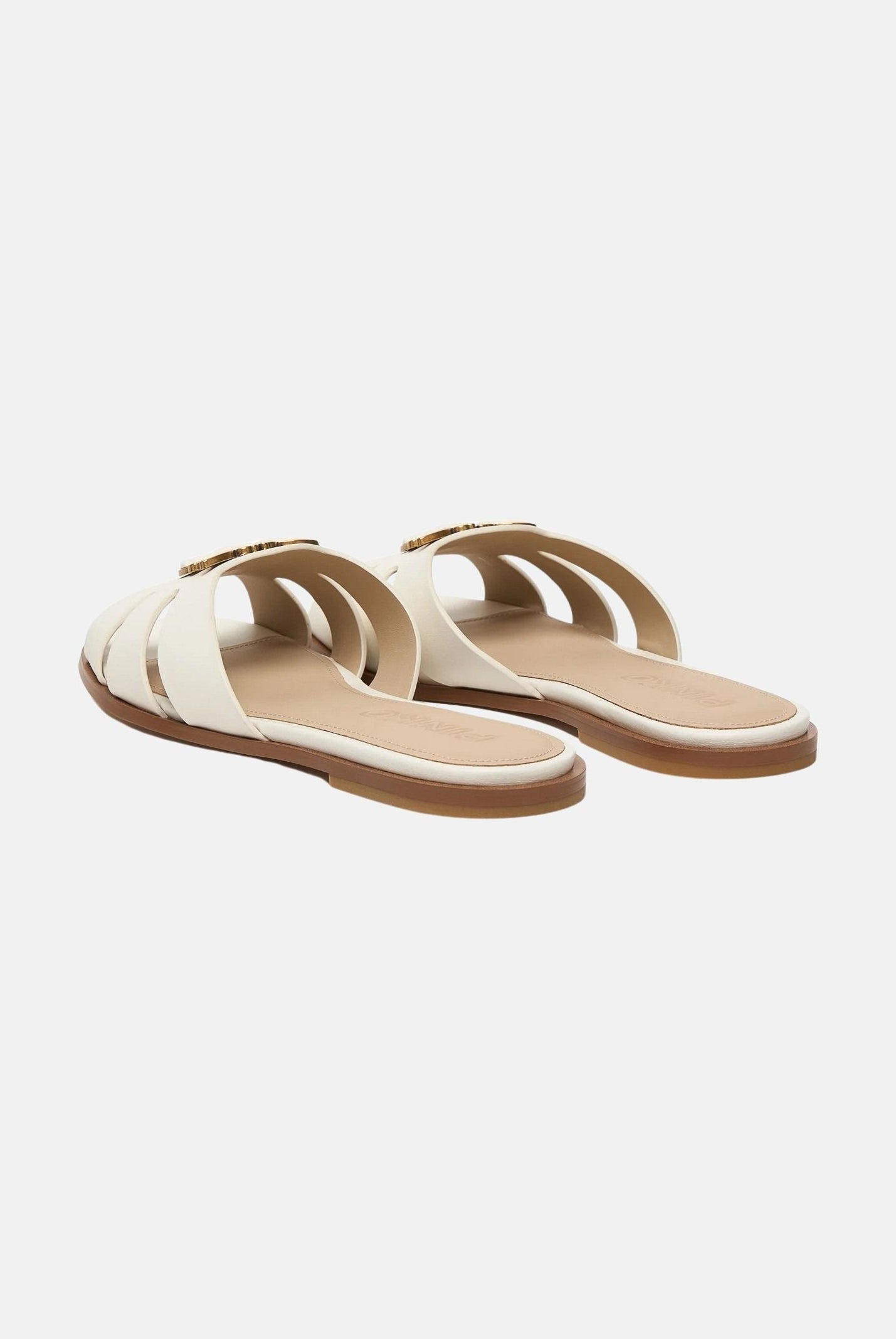 PINKO Ciabatte panna da donna con logo Love Birds SD0463P001Z12 Z12 PINKO