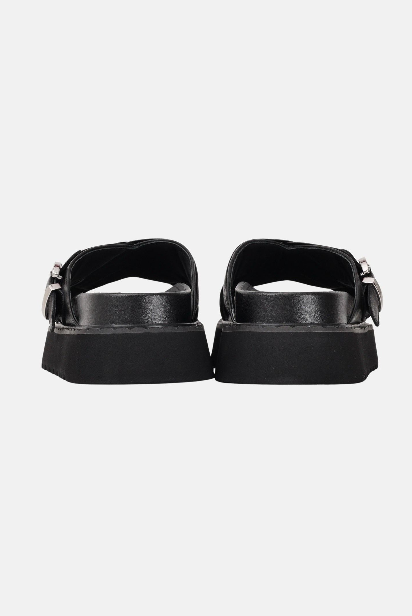 PINKO Ciabatte nere da donna in nappa intrecciata con anelli metallici SD0537P003Z99 Z99 PINKO