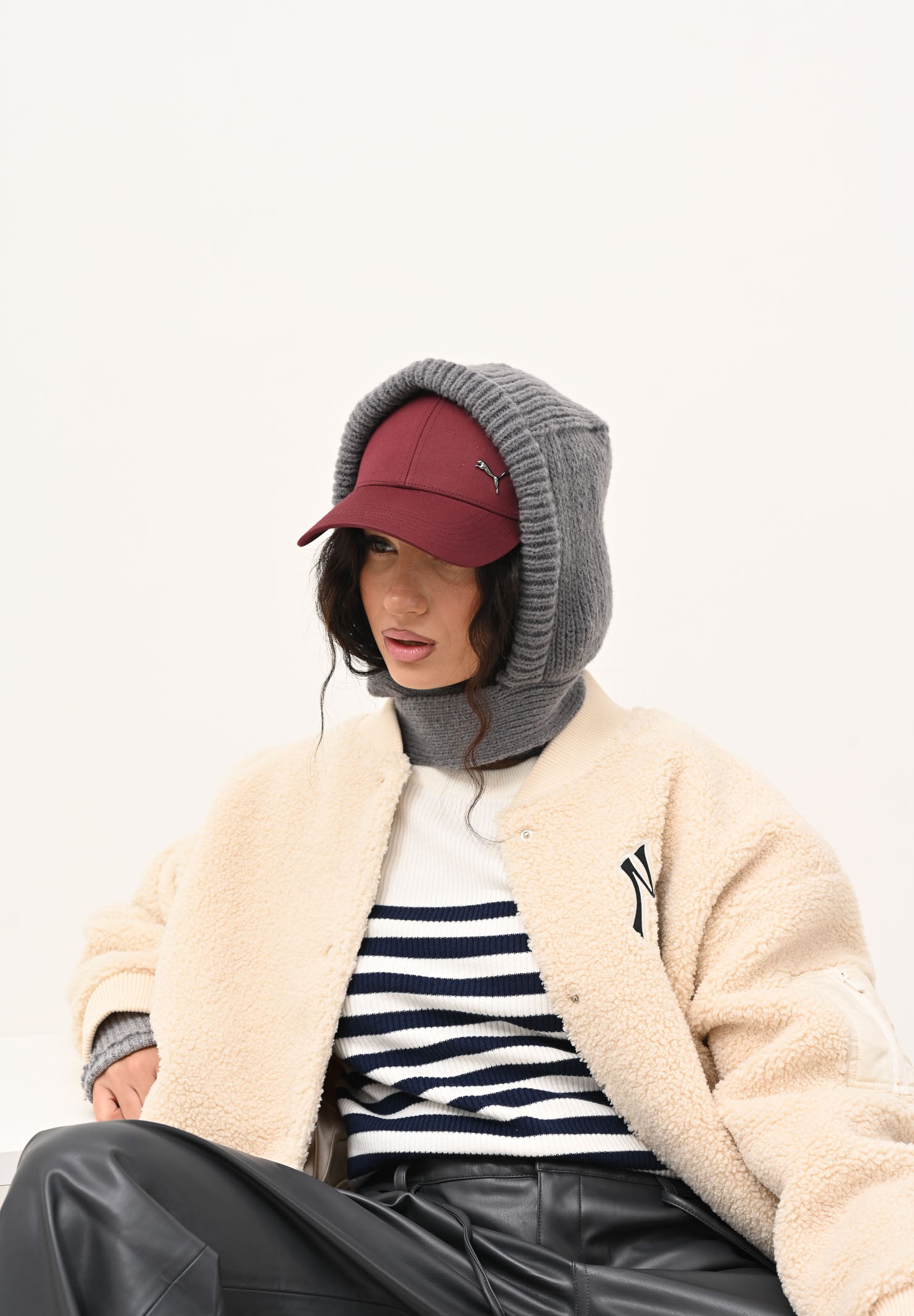 PUMA Cappello con visiera ESS Metal PUMA Cat bordeaux per uomo e donna 025994 11 PUMA
