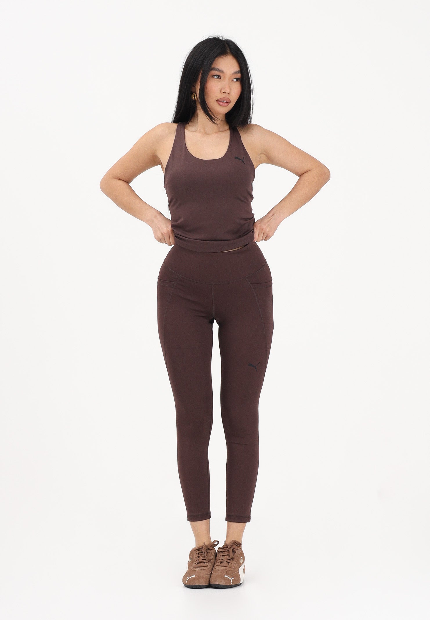 PUMA Leggings TAD ESSENTIALS 7/8 marrone da donna 525899 13 PUMA