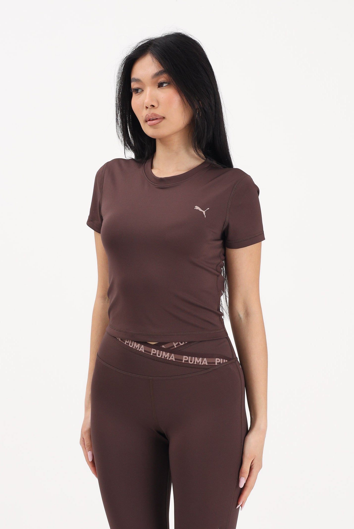 PUMA T-shirt a manica corta PUMA STRONG Training marrone da donna 528494 13 PUMA