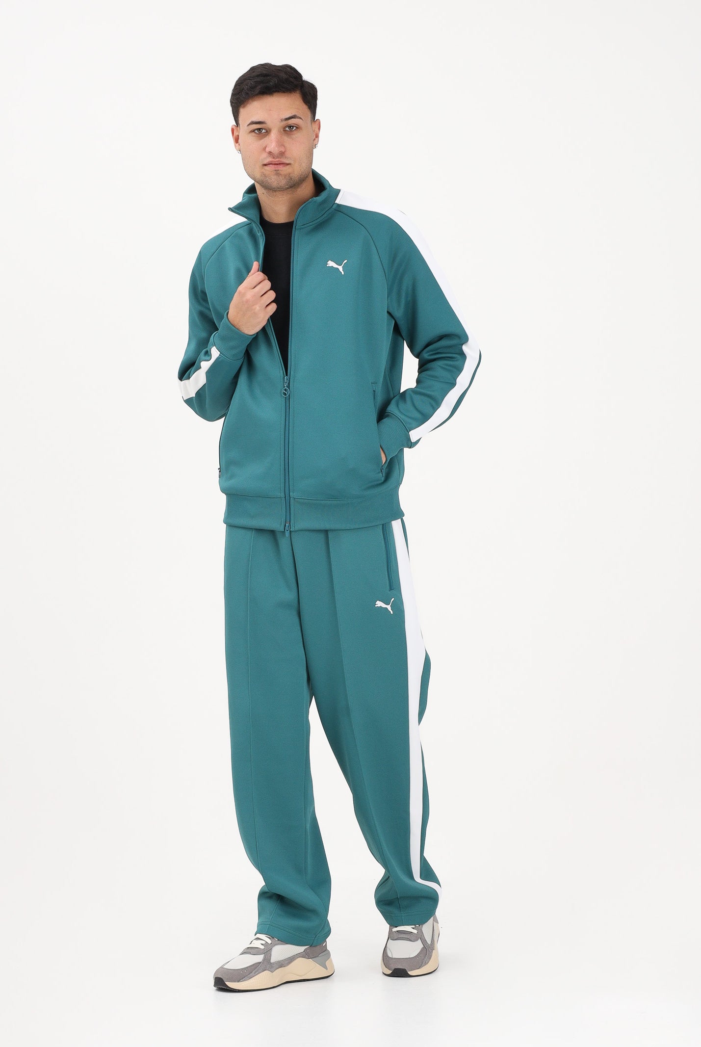 PUMA Pantalone sportivo T7 verde da uomo 629589 41 PUMA