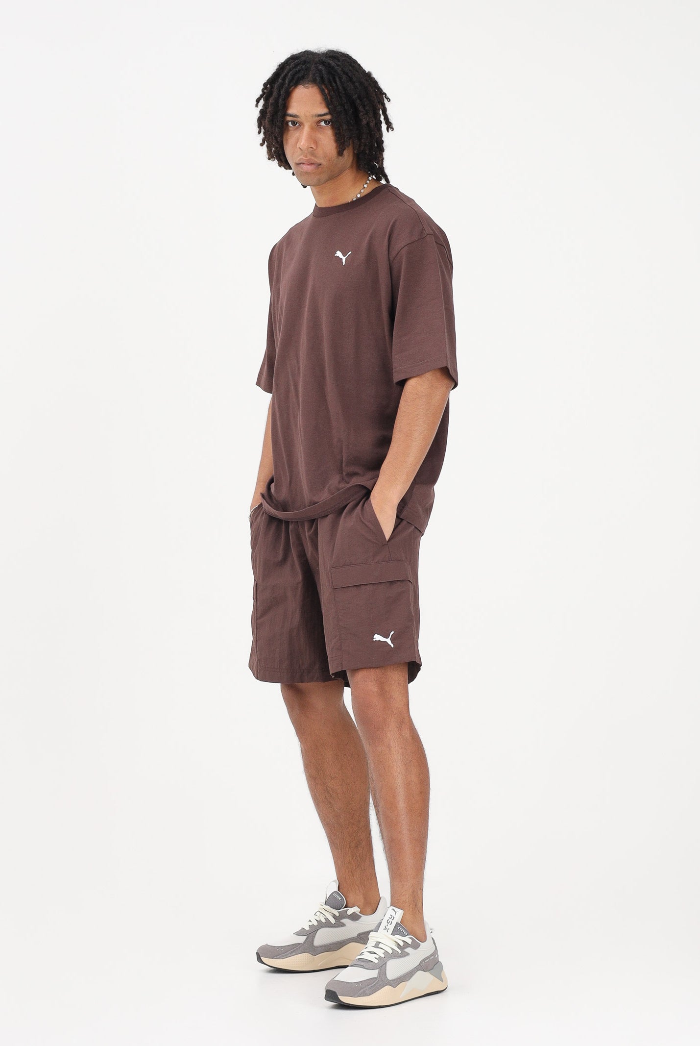 PUMA Shorts sportivo WARDROBE ESS marrone da uomo 629656 31 PUMA