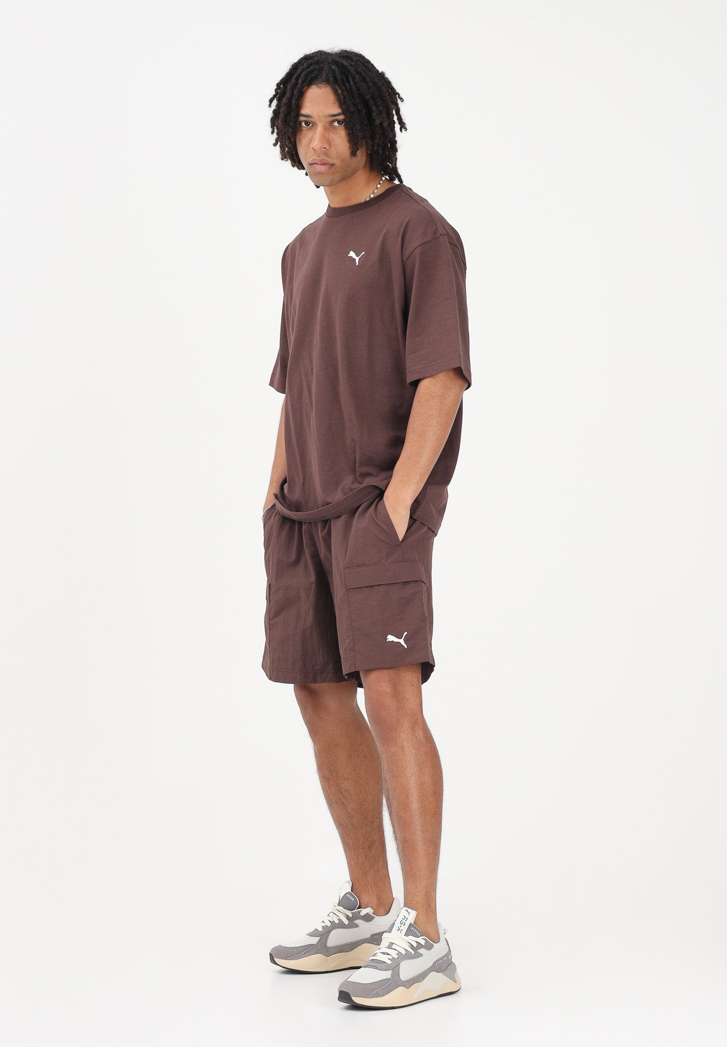PUMA Shorts sportivo WARDROBE ESS marrone da uomo 629656 31 PUMA