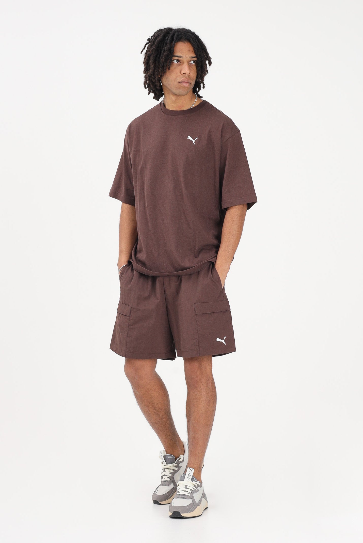PUMA Shorts sportivo WARDROBE ESS marrone da uomo 629656 31 PUMA