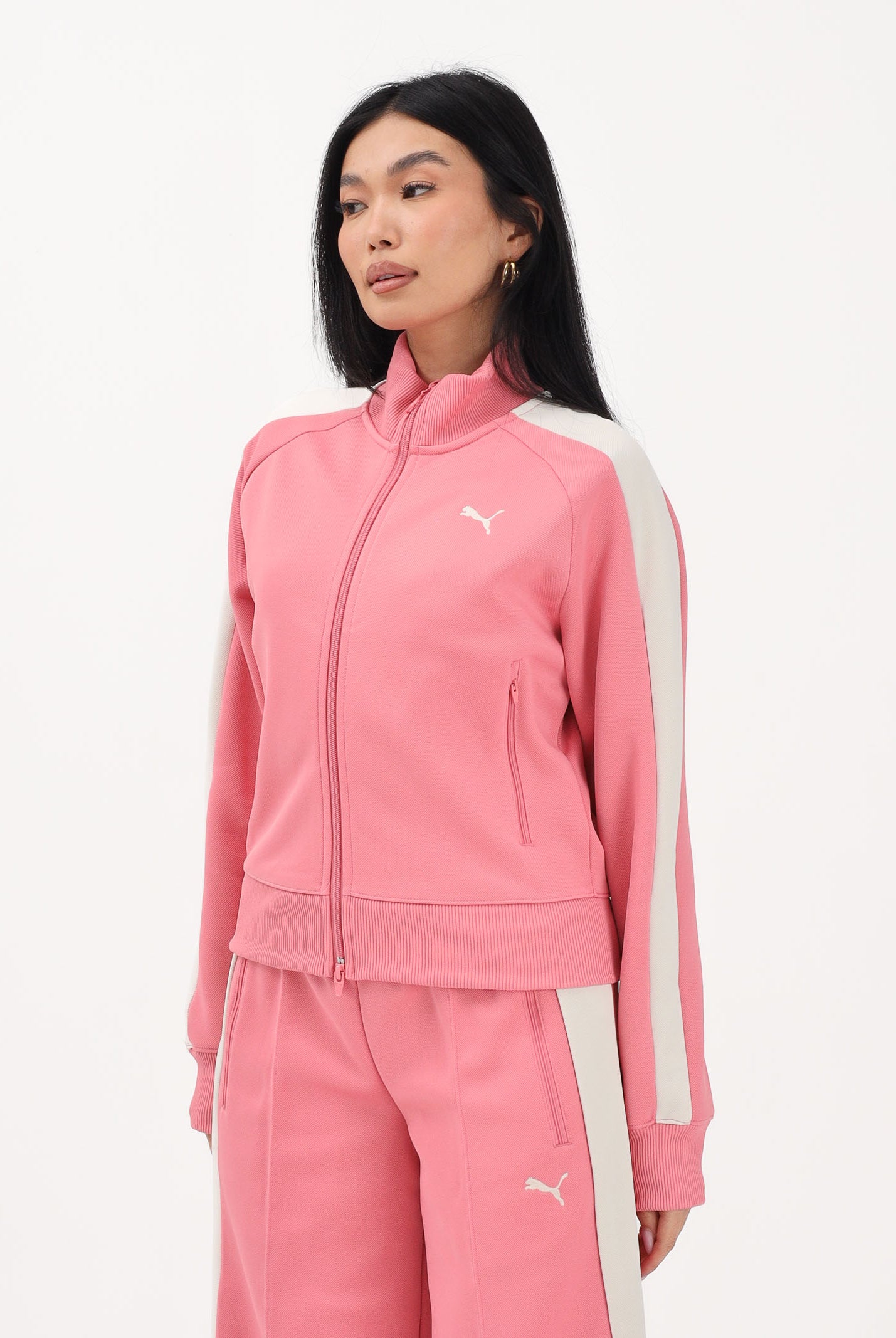 PUMA Felpa con zip T7 ALWAYS ON rosa da donna 629796 25 PUMA