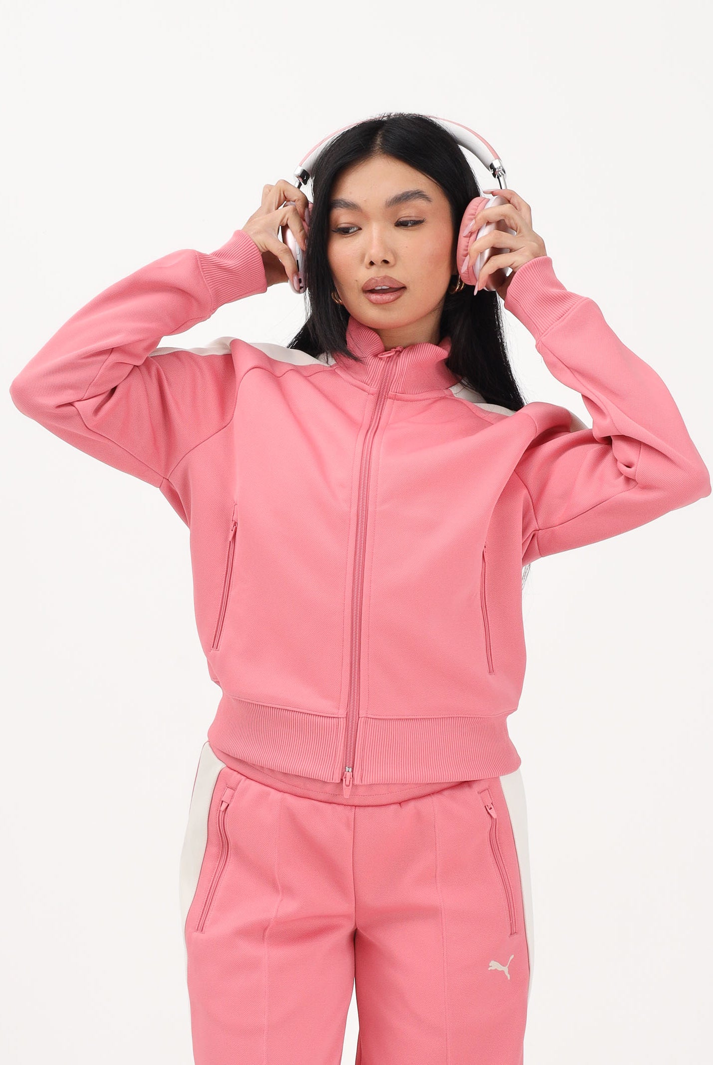 PUMA Felpa con zip T7 ALWAYS ON rosa da donna 629796 25 PUMA