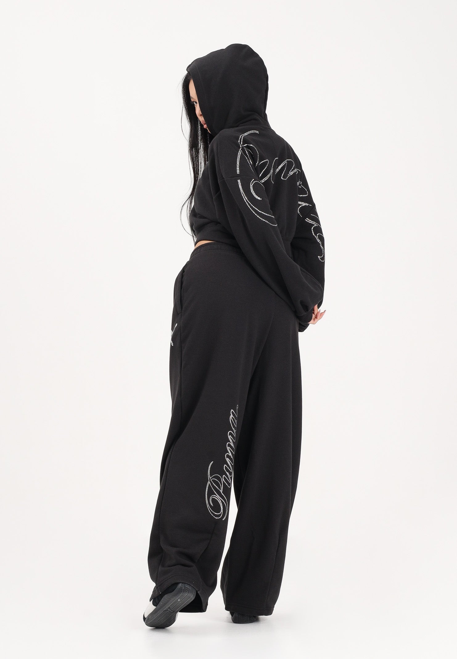 PUMA Pantalone sportivo Essentials Graphics nero da donna 634567 01 PUMA